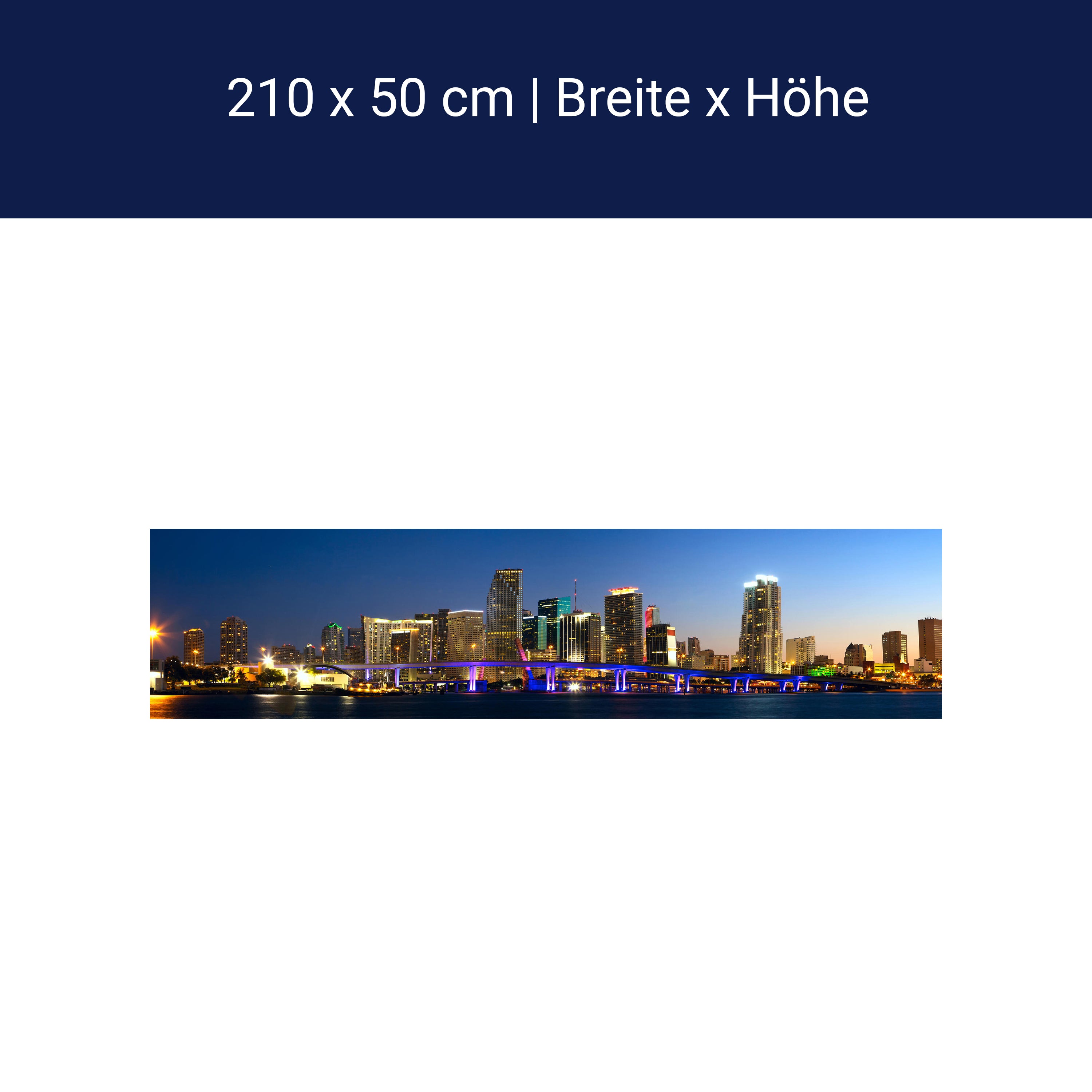 Küchenrückwand Downtown Miami Skyline Panorama M0932 Küchenrückwand Downtown Miami Skyline Panorama M0932