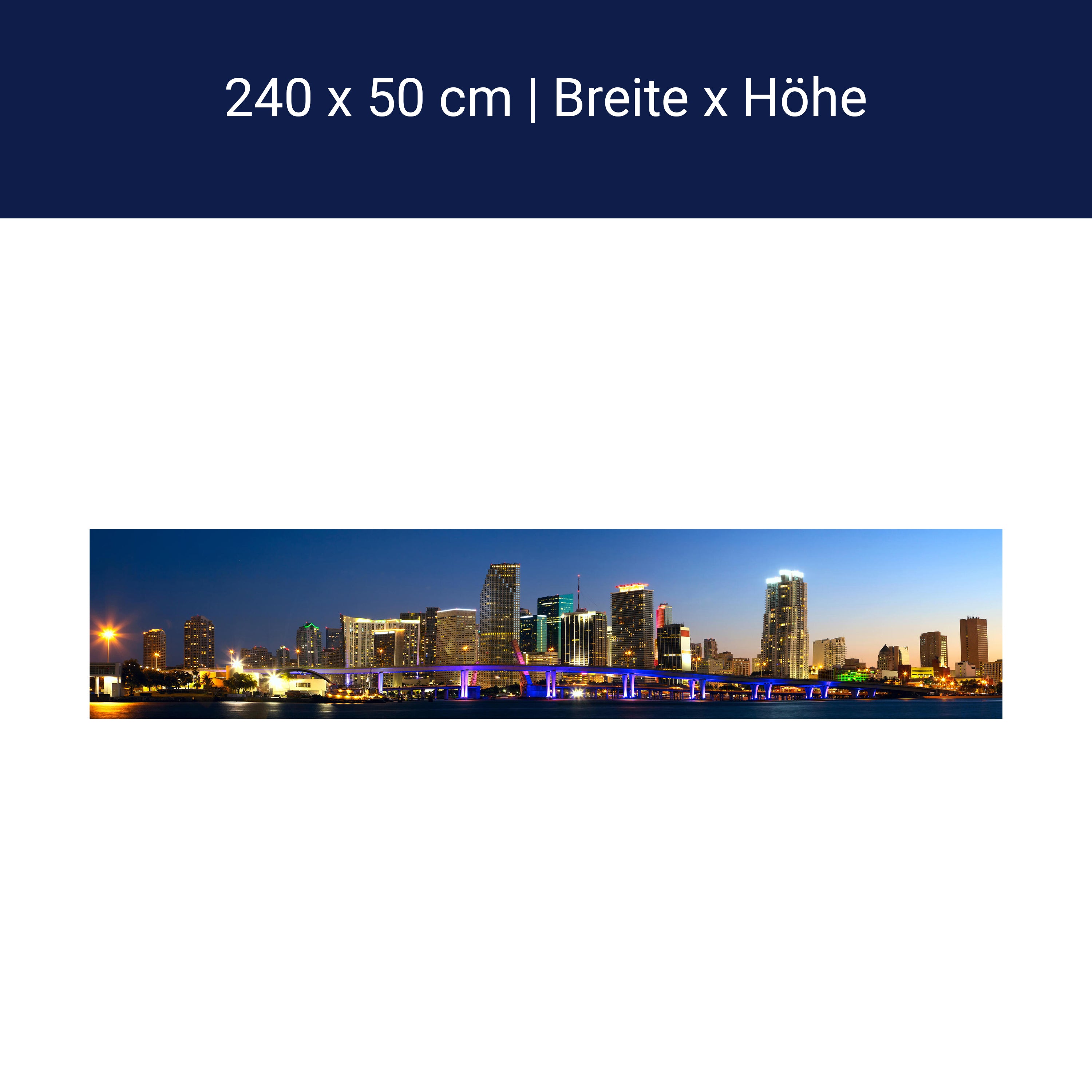 Küchenrückwand Downtown Miami Skyline Panorama M0932 Küchenrückwand Downtown Miami Skyline Panorama M0932