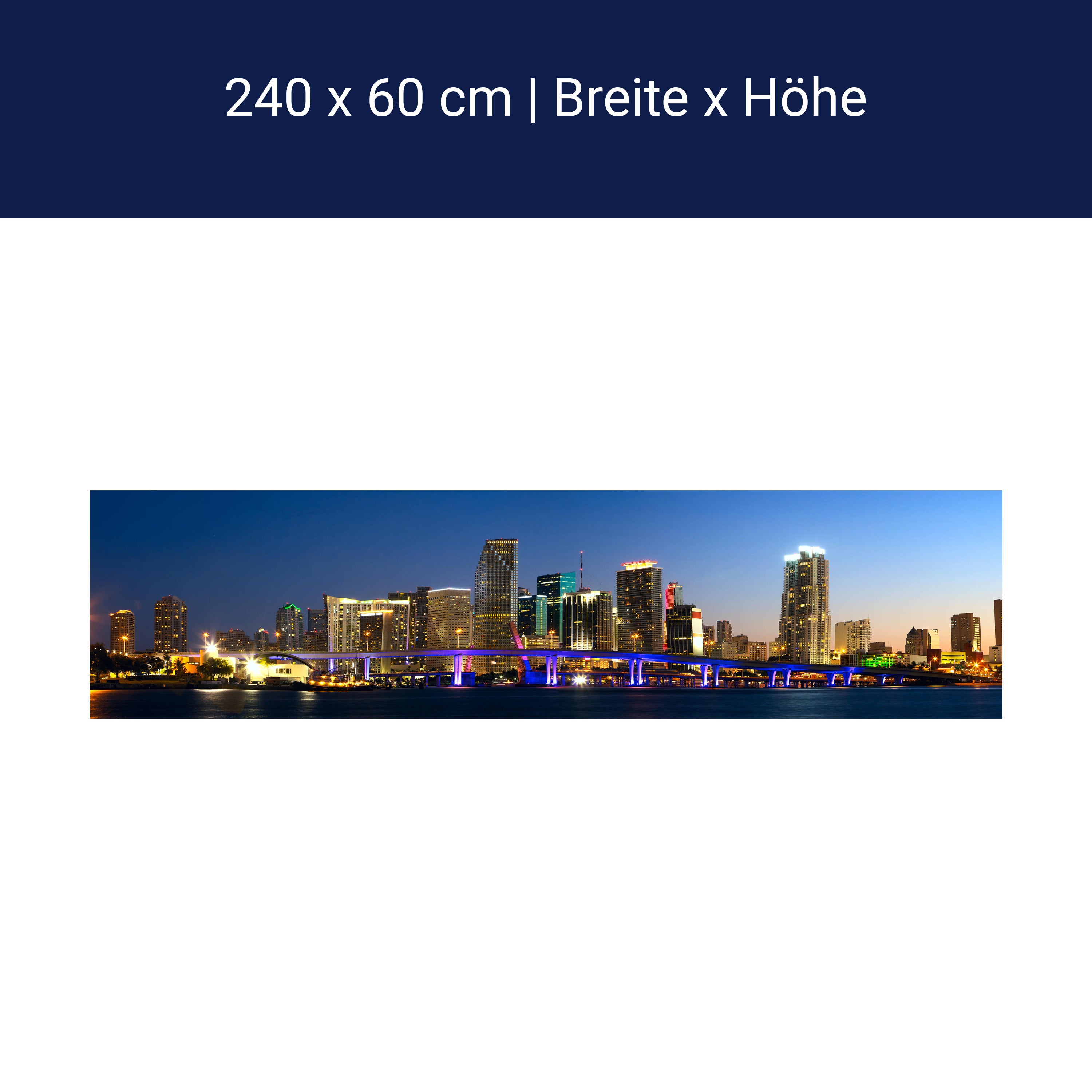 Küchenrückwand Downtown Miami Skyline Panorama M0932 Küchenrückwand Downtown Miami Skyline Panorama M0932