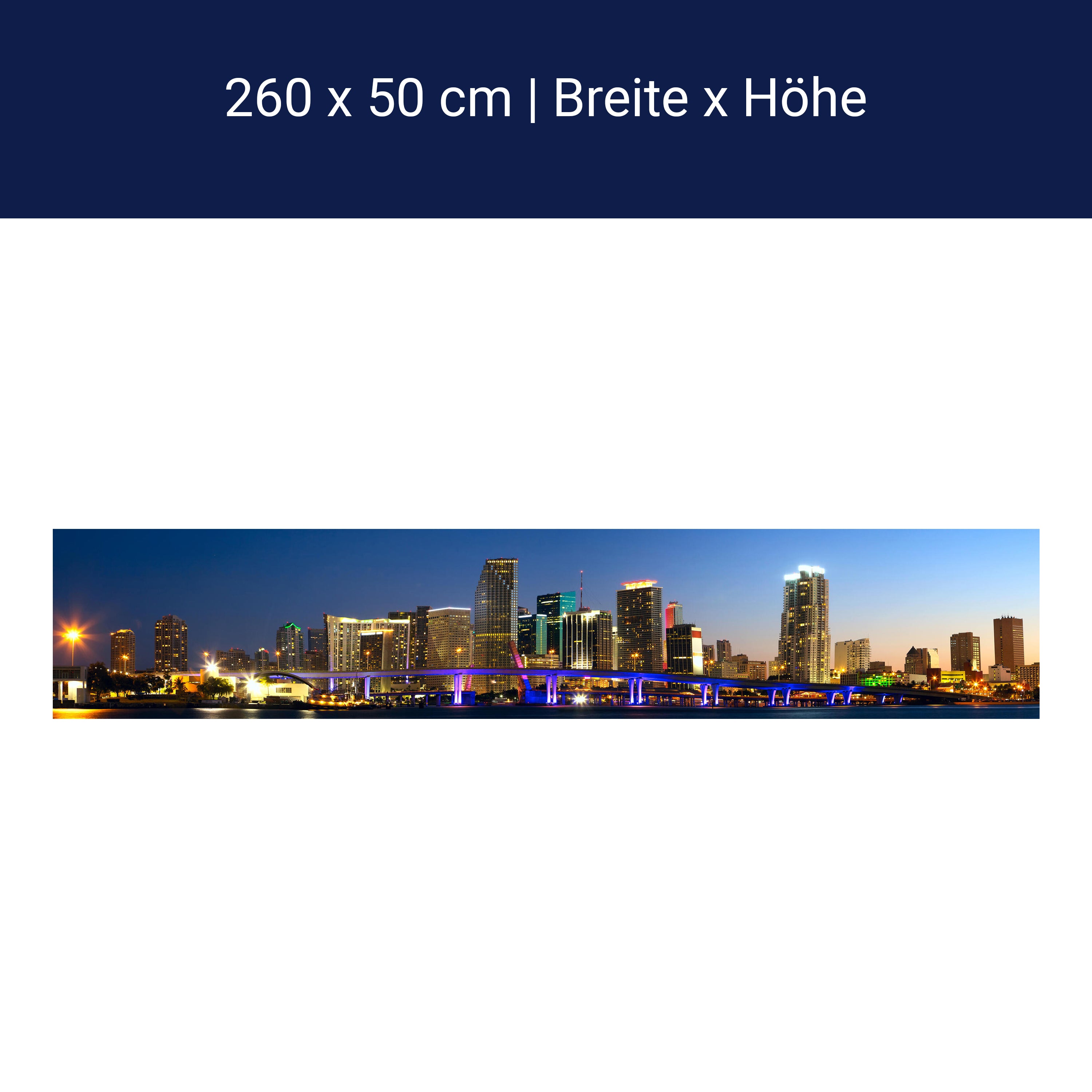 Küchenrückwand Downtown Miami Skyline Panorama M0932 Küchenrückwand Downtown Miami Skyline Panorama M0932