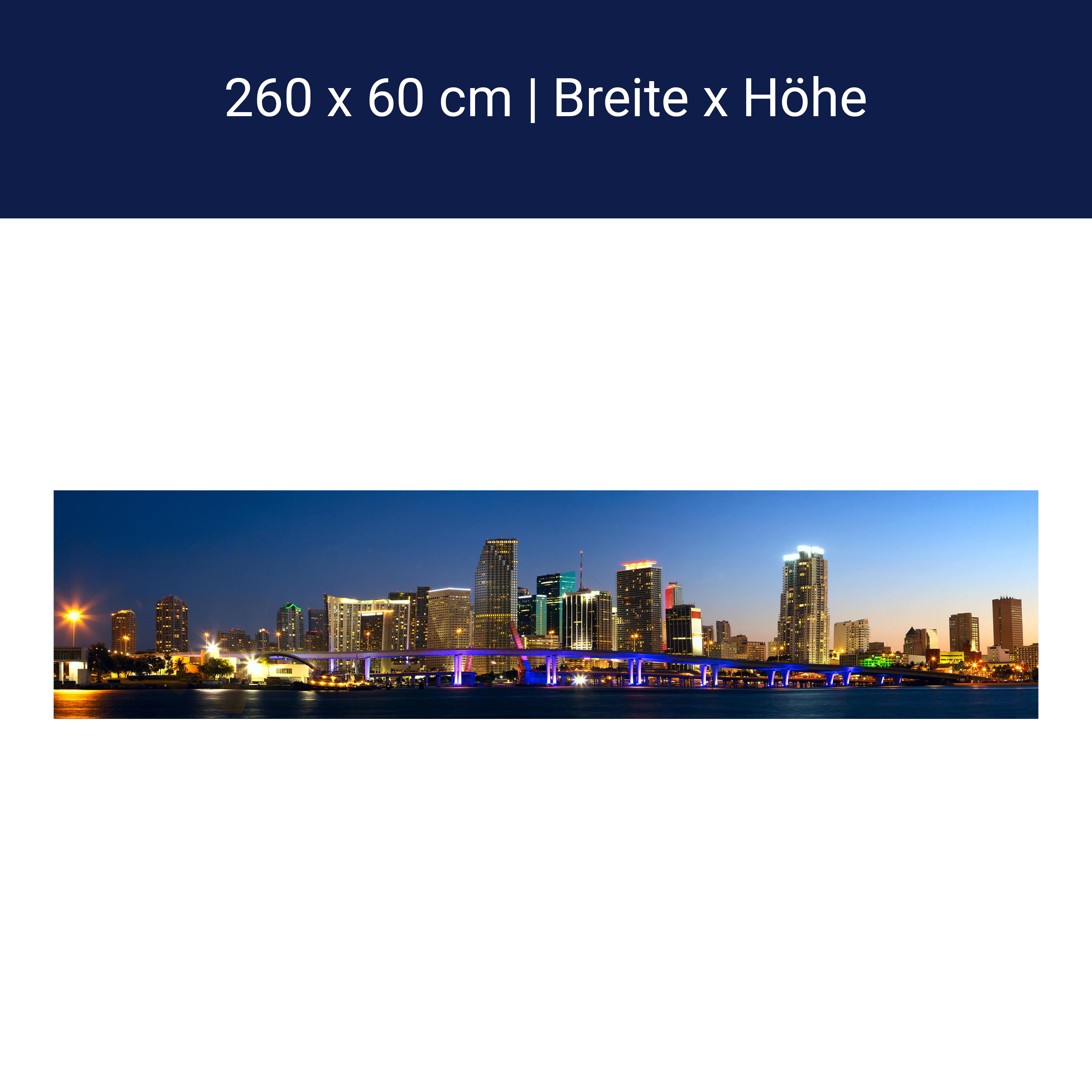Küchenrückwand Downtown Miami Skyline Panorama M0932 Küchenrückwand Downtown Miami Skyline Panorama M0932