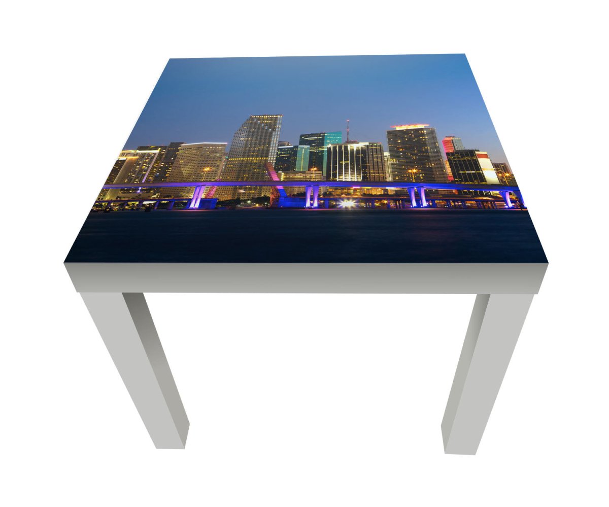 Beistelltisch Downtown Miami Skyline Panorama M0932 entdecken - Bild 1