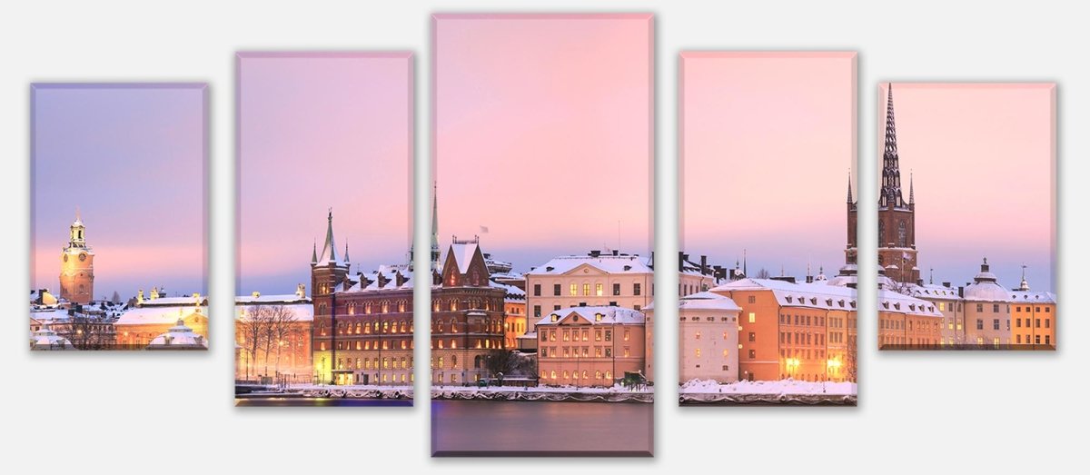 Leinwandbild Mehrteiler Stockholm Panorama M0933 entdecken - Bild 1