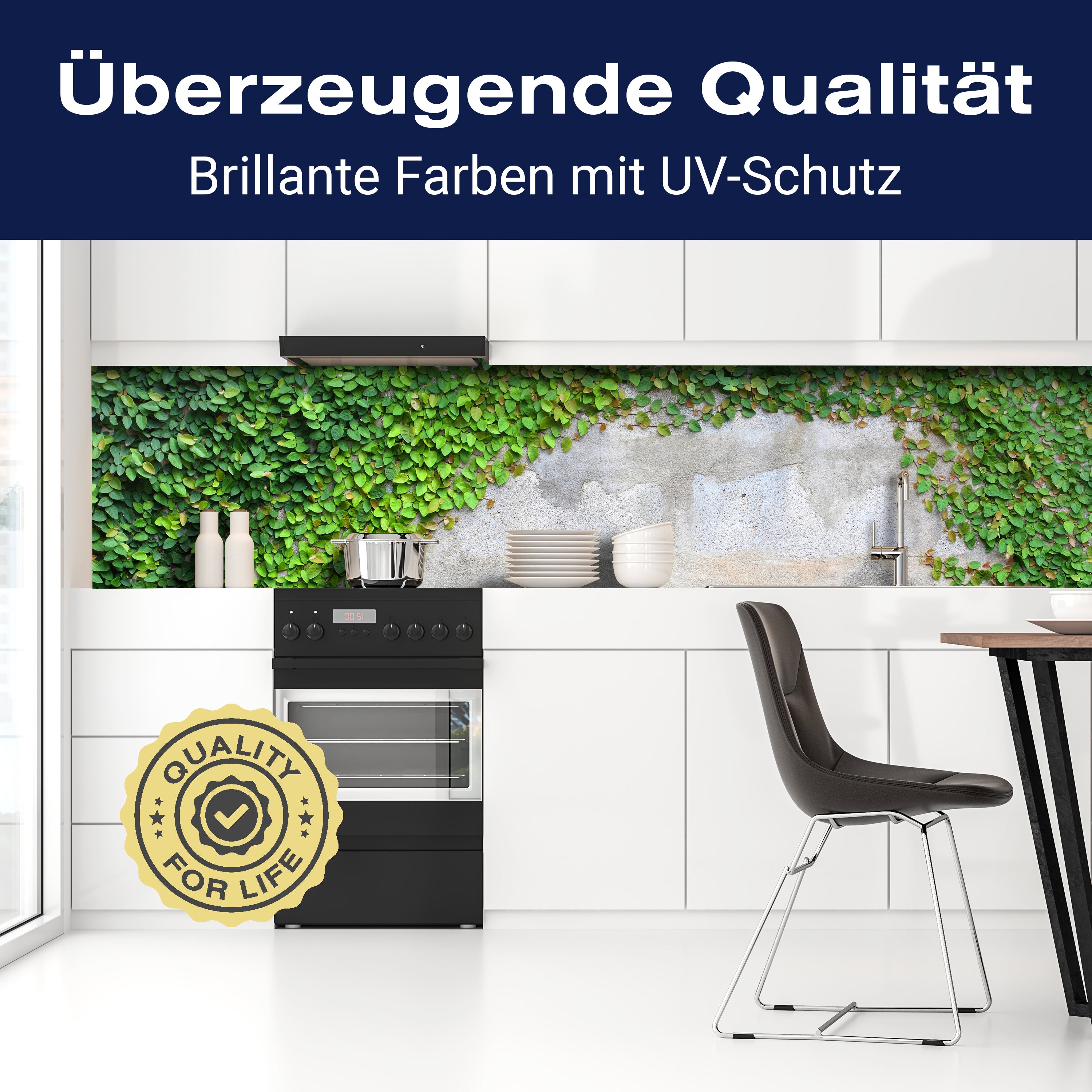 Küchenrückwand Eine Kriechpflanze auf einer Mauer M0937 entdecken - Bild 2 Küchenrückwand Eine Kriechpflanze auf einer Mauer M0937 entdecken - Bild 2