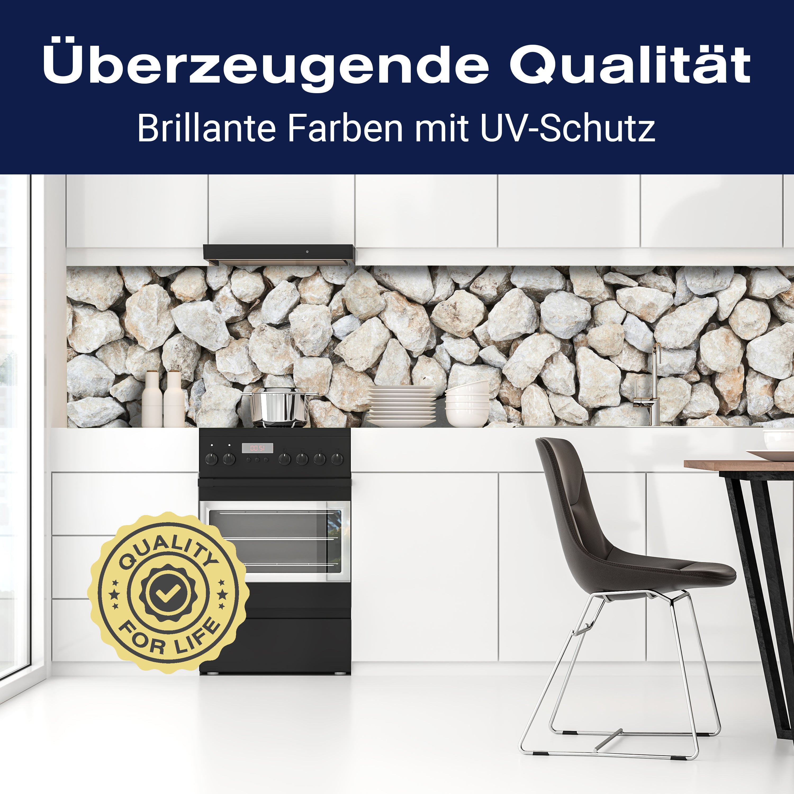 Küchenrückwand Kieselsteinzusammensetzung M0938 entdecken - Bild 2 Küchenrückwand Kieselsteinzusammensetzung M0938 entdecken - Bild 2