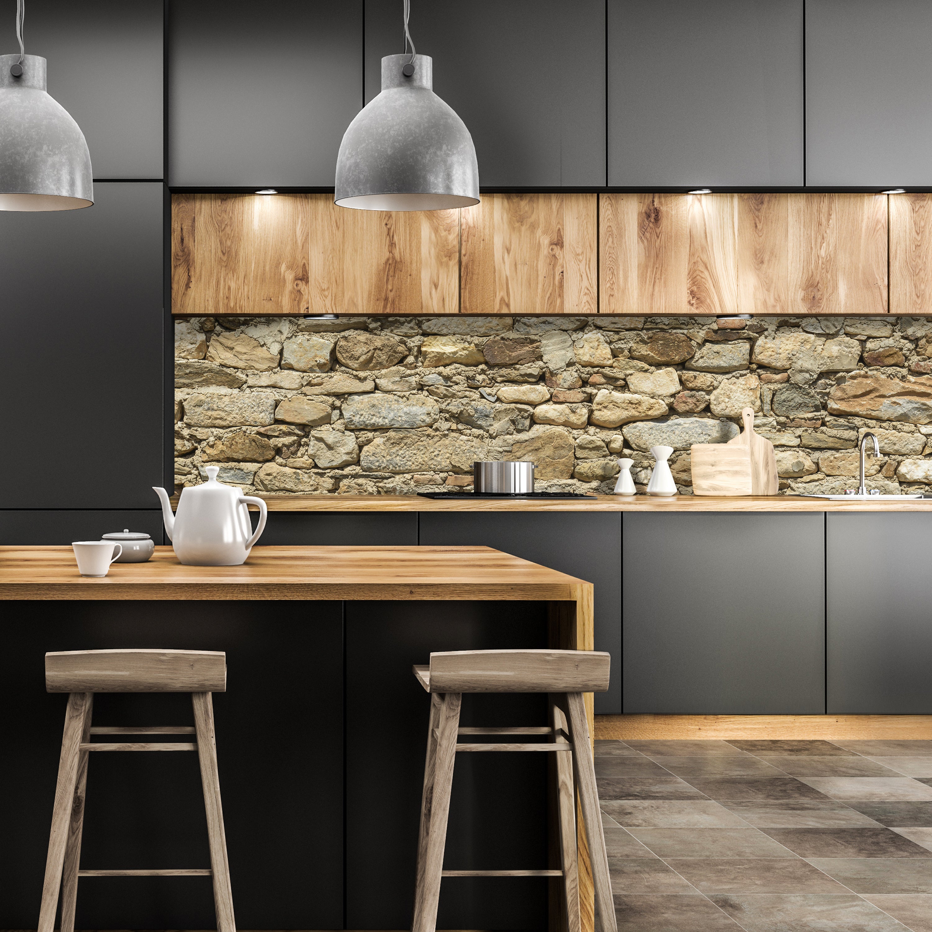 Küchenrückwand Alte Steinmauer M0939 entdecken - Bild 1 Küchenrückwand Alte Steinmauer M0939 entdecken - Bild 1