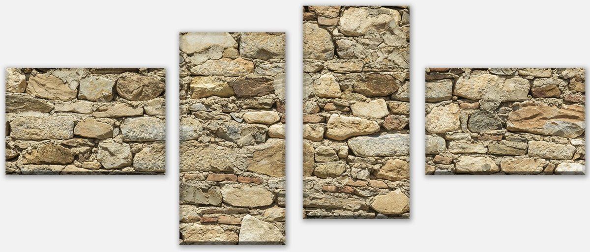 Leinwandbild Mehrteiler Alte Steinmauer M0939 Leinwandbild Mehrteiler Alte Steinmauer M0939