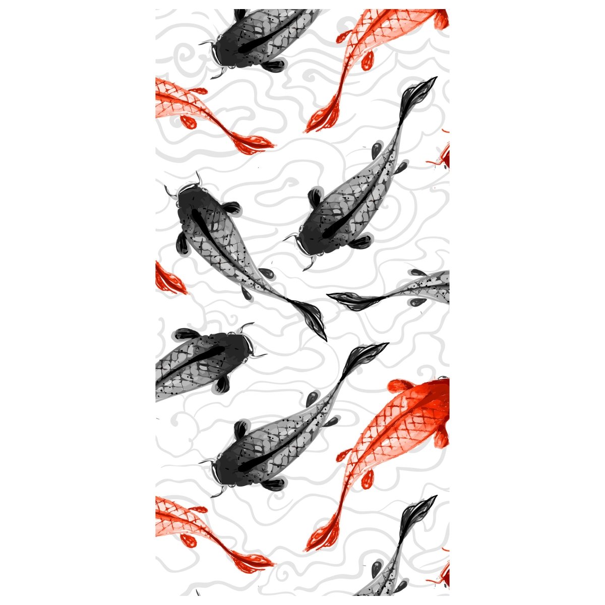 Türtapete rote und schwarze Koi-Karpfen M0946 - Bild 2