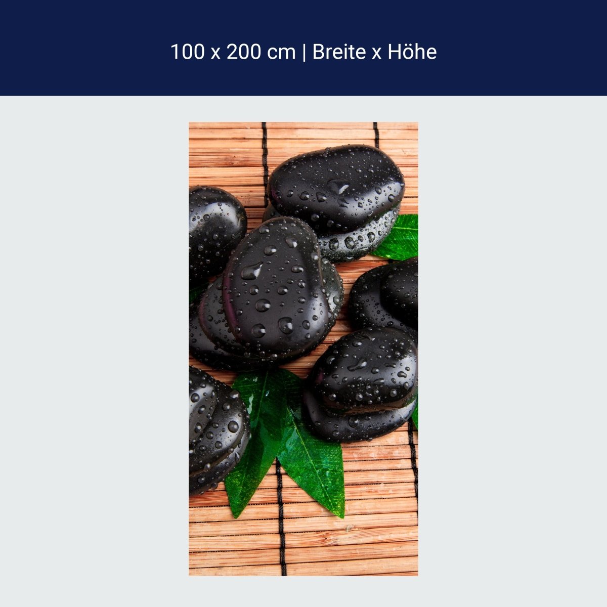 Duschwand Zen Steine und Blätter M0948 Duschwand Zen Steine und Blätter M0948