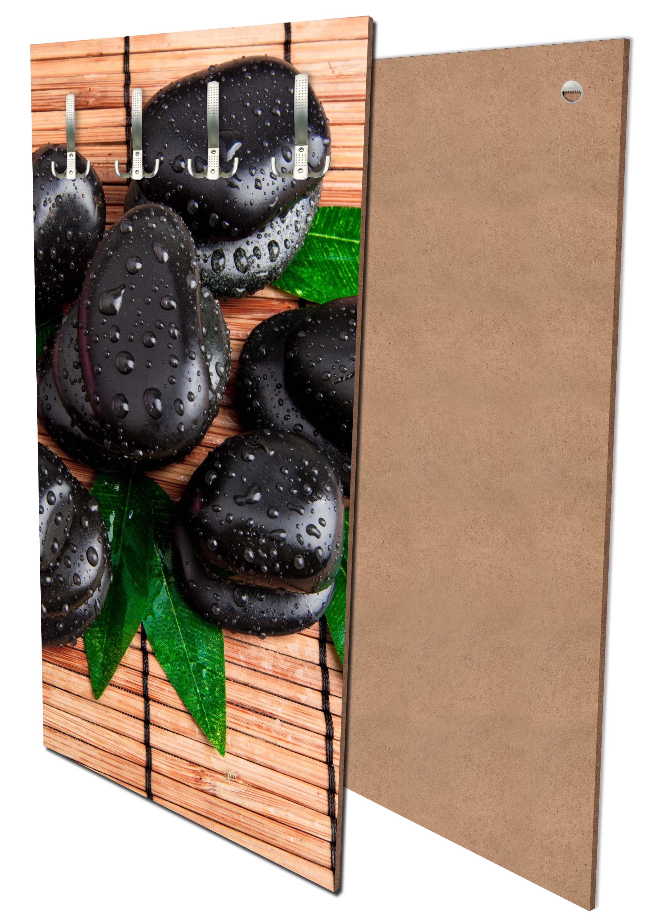 Garderobe Zen Steine und Blätter M0948 entdecken - Bild 1 Garderobe Zen Steine und Blätter M0948 entdecken - Bild 1