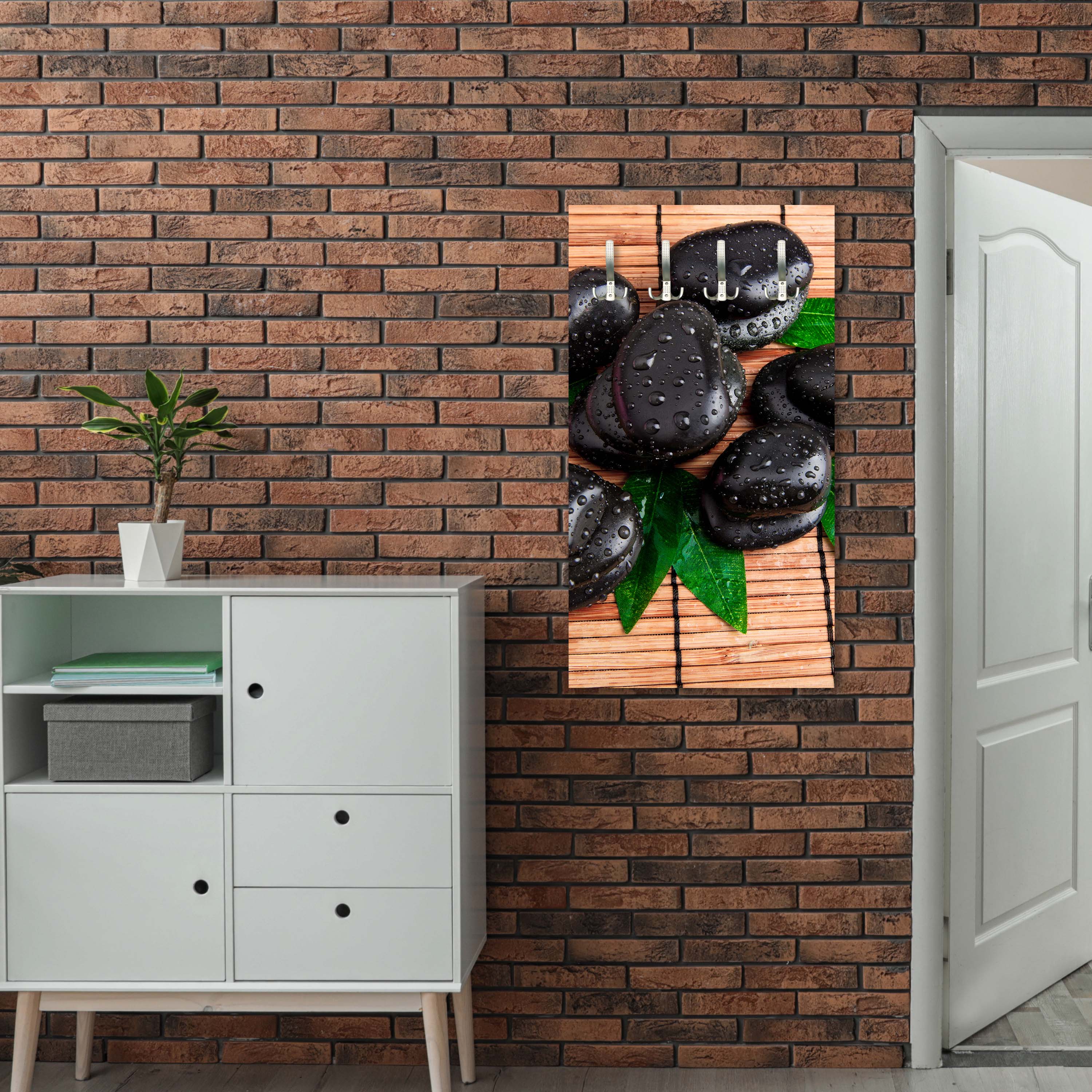 Garderobe Zen Steine und Blätter M0948 entdecken - Bild 3 Garderobe Zen Steine und Blätter M0948 entdecken - Bild 3