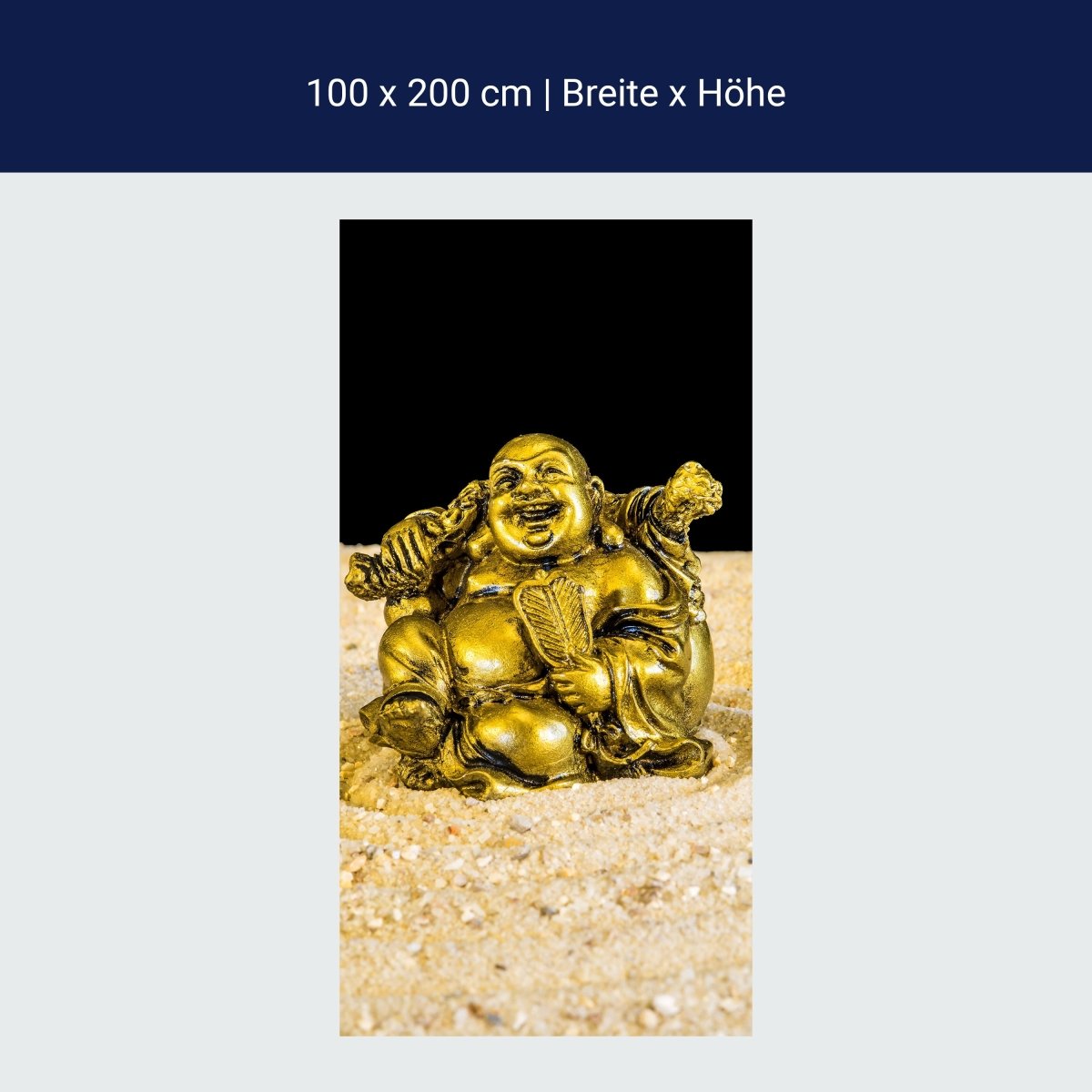 Duschwand Goldener Buddha im Zen-Kreis M0956 Duschwand Goldener Buddha im Zen-Kreis M0956