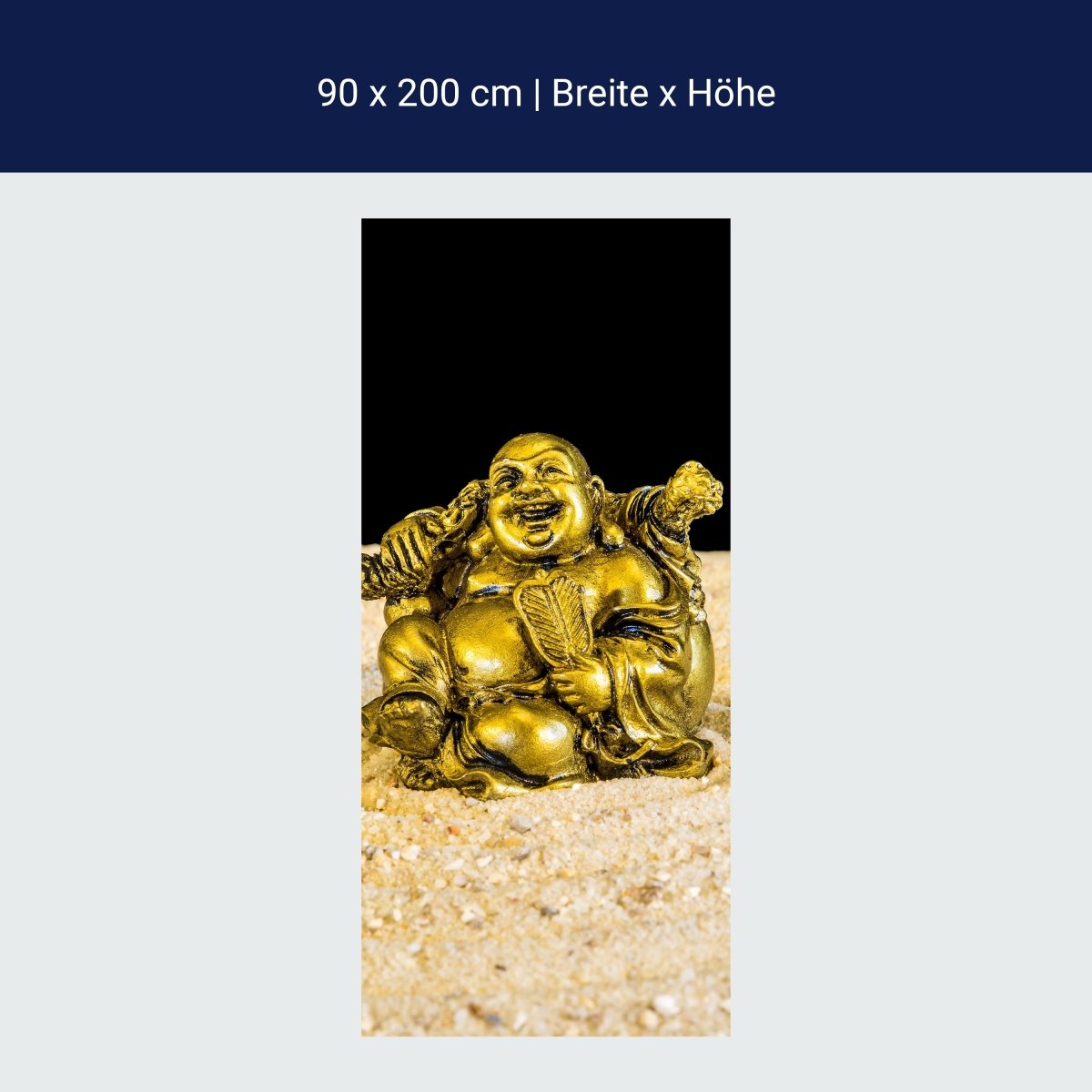 Duschwand Goldener Buddha im Zen-Kreis M0956 Duschwand Goldener Buddha im Zen-Kreis M0956