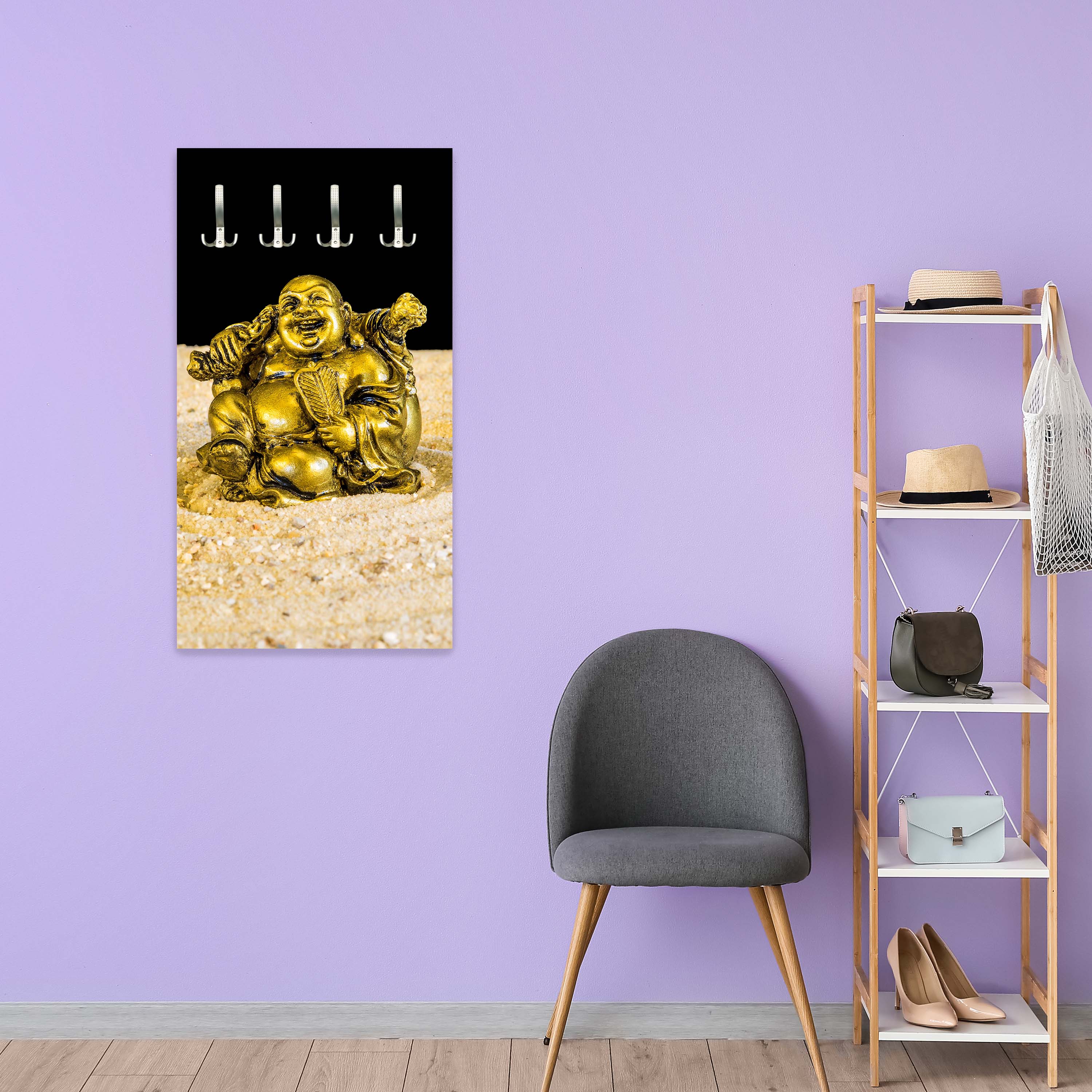 Garderobe Goldener Buddha im Zen-Kreis M0956 entdecken - Bild 5 Garderobe Goldener Buddha im Zen-Kreis M0956 entdecken - Bild 5