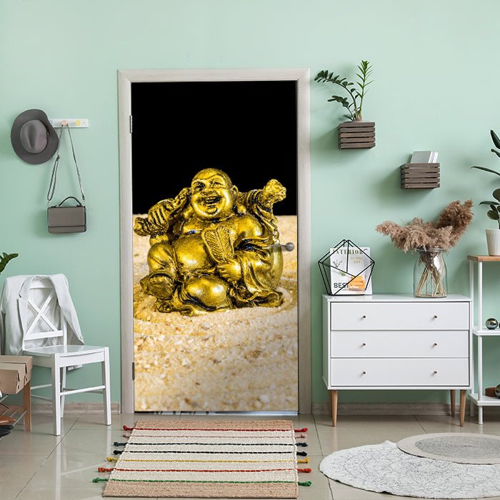 Türtapete Goldener Buddha im Zen-Kreis M0956 - Bild 1