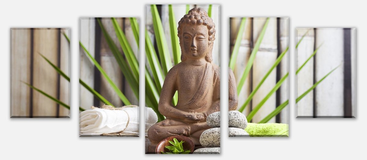 Leinwandbild Mehrteiler Buddha und sauna M0962 entdecken - Bild 1