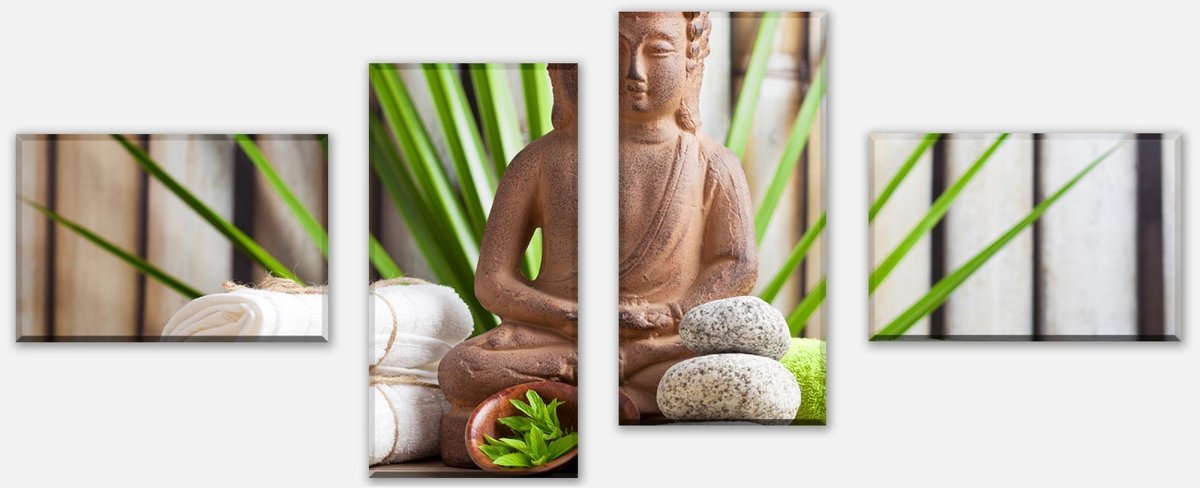 Leinwandbild Mehrteiler Buddha und sauna M0962 Leinwandbild Mehrteiler Buddha und sauna M0962