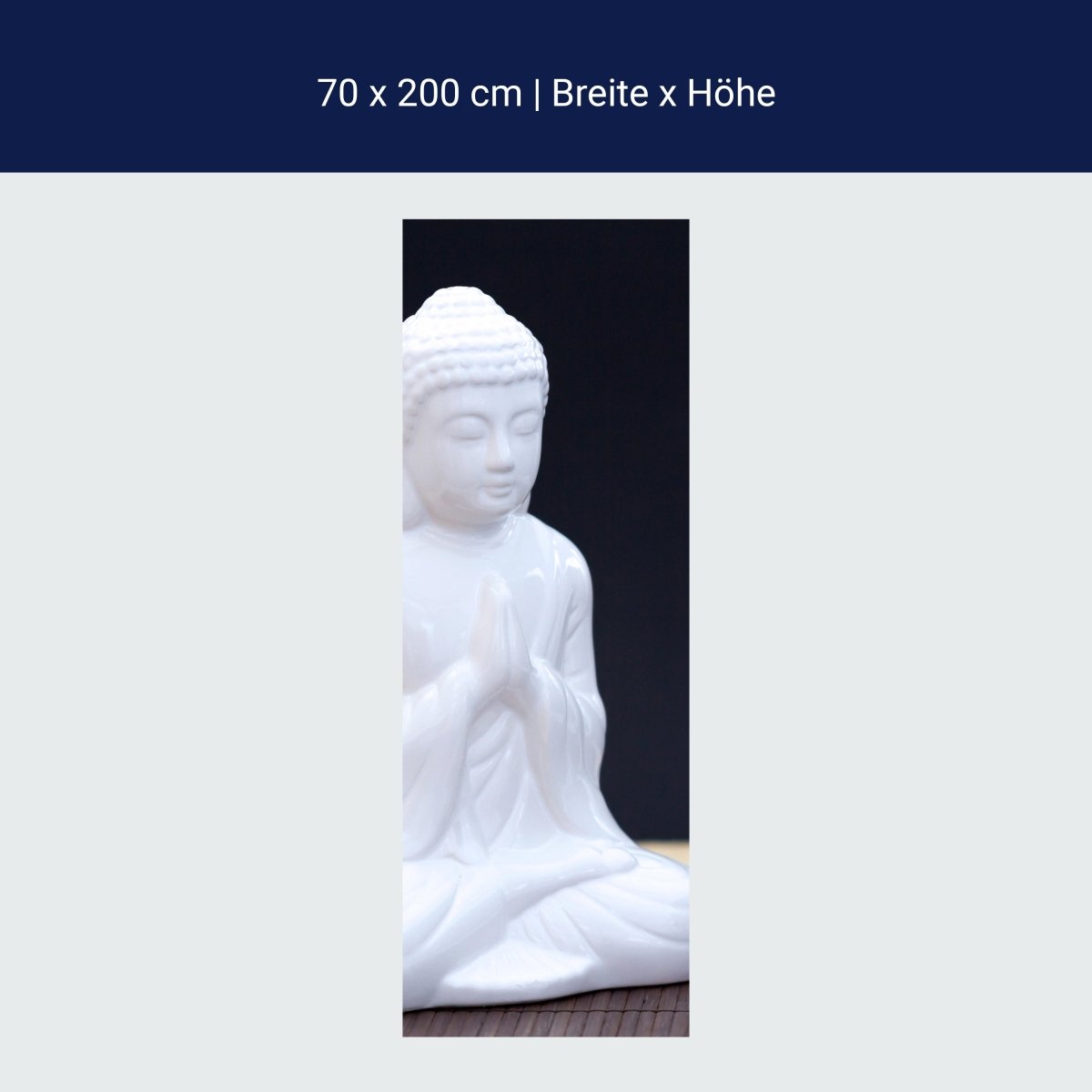 Türtapete Weiße Figur in Meditationshaltung M0967