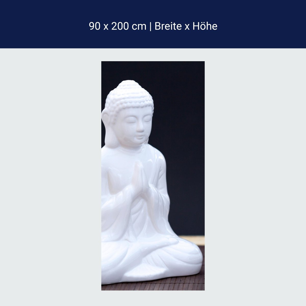 Türtapete Weiße Figur in Meditationshaltung M0967