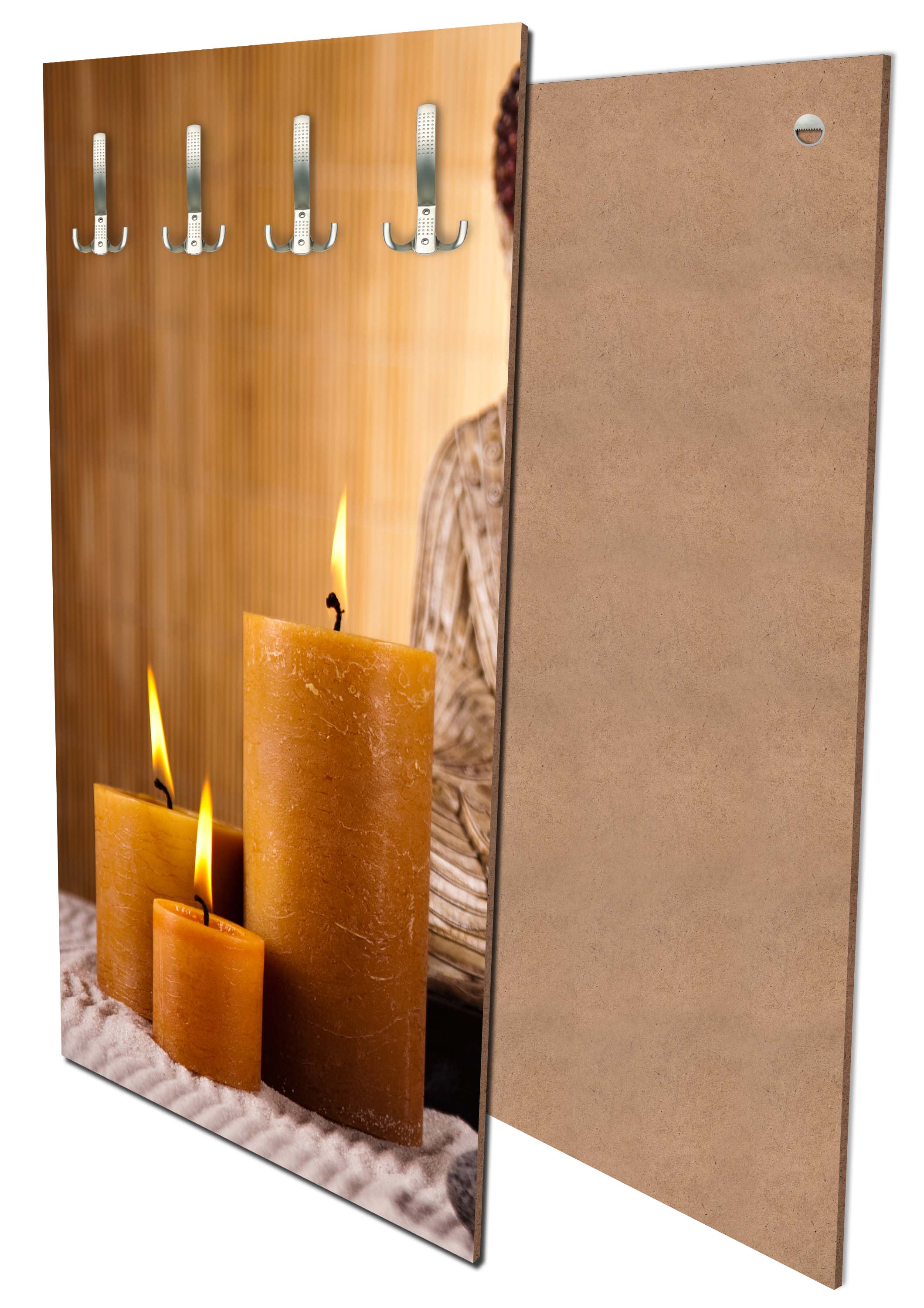 Garderobe Buddha mit Kerze, lebendige Farben M0970 entdecken - Bild 1 Garderobe Buddha mit Kerze, lebendige Farben M0970 entdecken - Bild 1