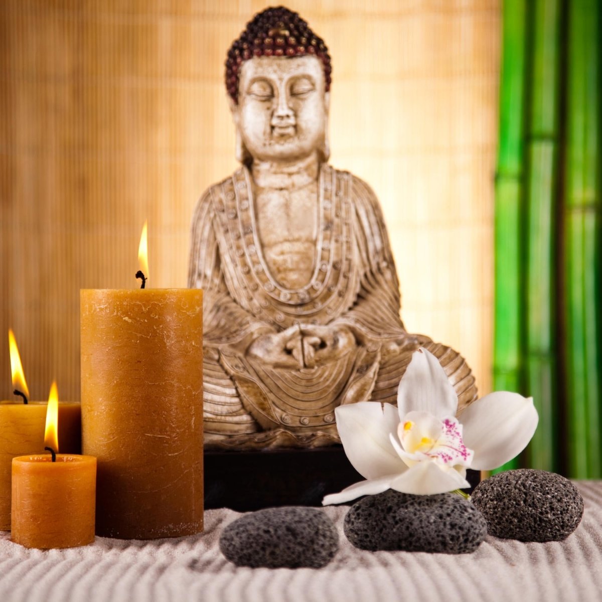 Beistelltisch Buddha mit Kerze, lebendige Farben M0970 entdecken - Bild 2 Beistelltisch Buddha mit Kerze, lebendige Farben M0970 entdecken - Bild 2