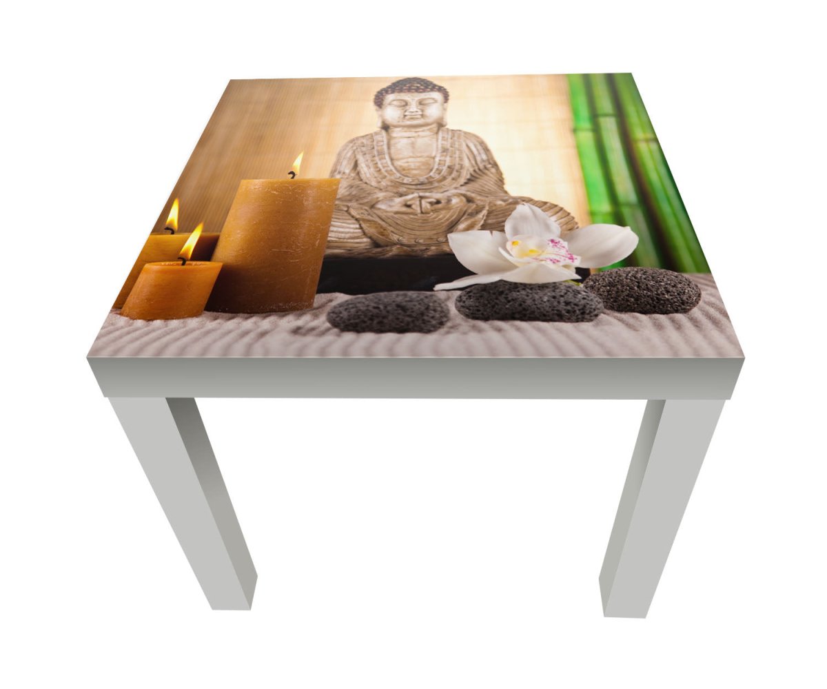Beistelltisch Buddha mit Kerze, lebendige Farben M0970 entdecken - Bild 1 Beistelltisch Buddha mit Kerze, lebendige Farben M0970 entdecken - Bild 1
