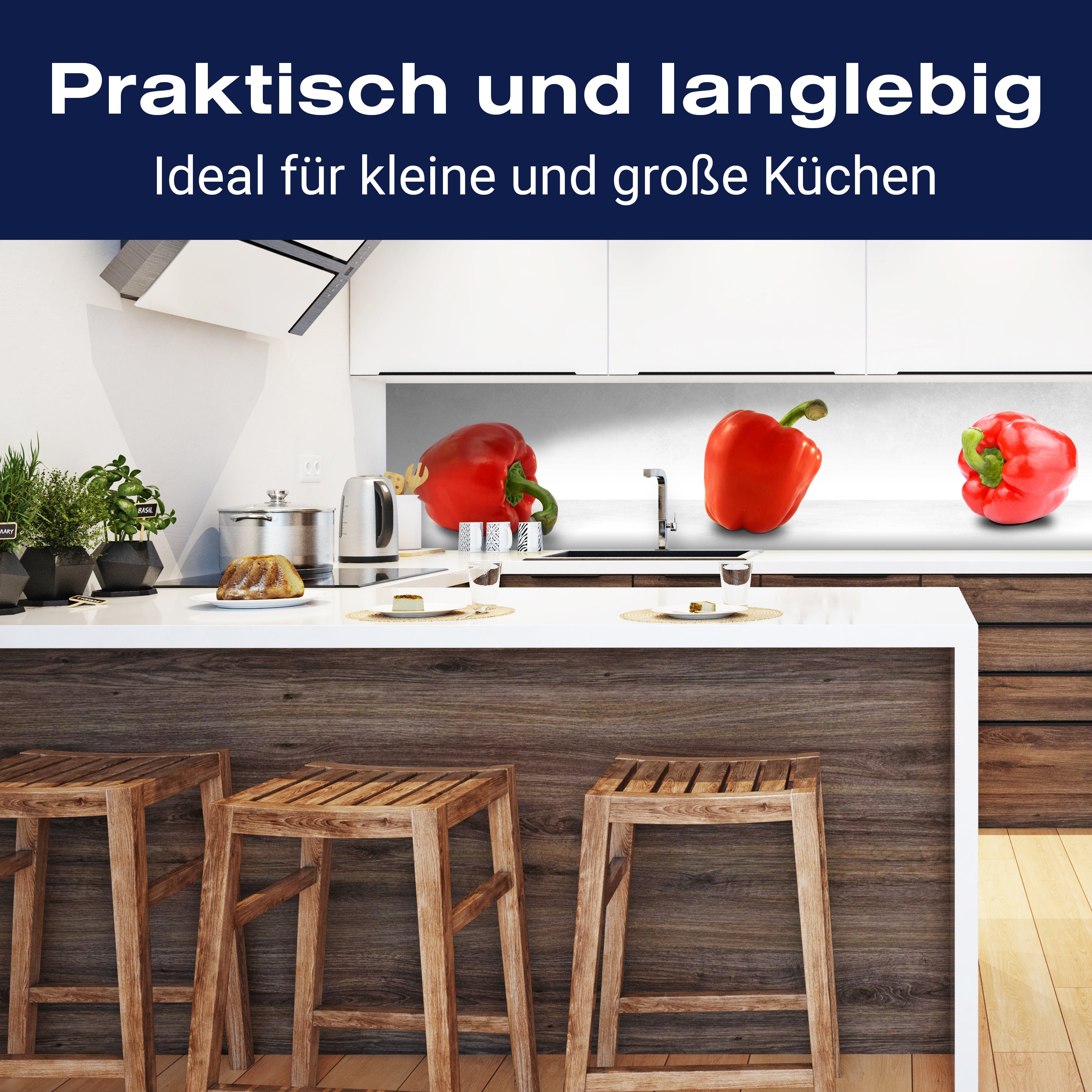 Küchenrückwand Rote Paprikas M0979 entdecken - Bild 3 Küchenrückwand Rote Paprikas M0979 entdecken - Bild 3