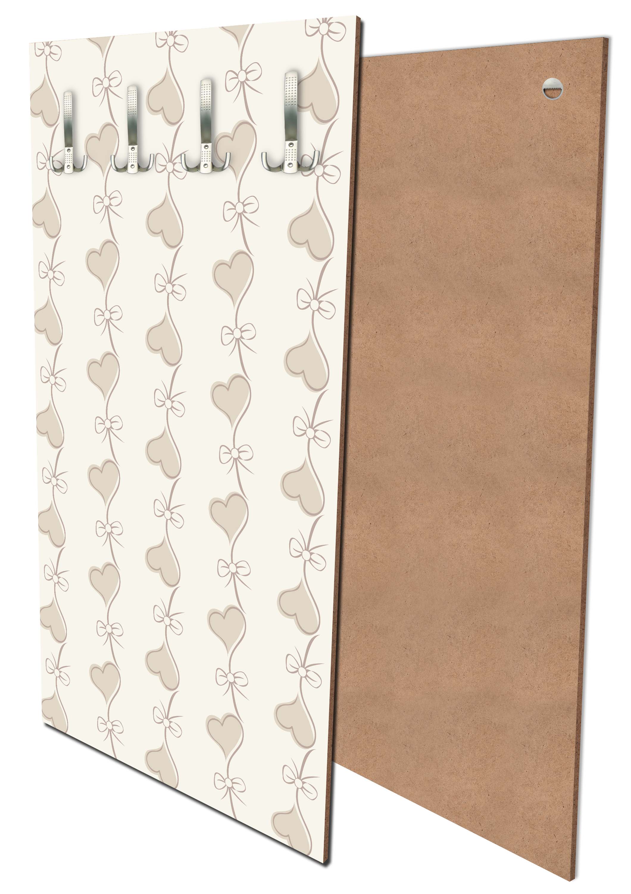 Garderobe Retro Herzen auf Beige Hintergrund M0993 entdecken - Bild 1 Garderobe Retro Herzen auf Beige Hintergrund M0993 entdecken - Bild 1