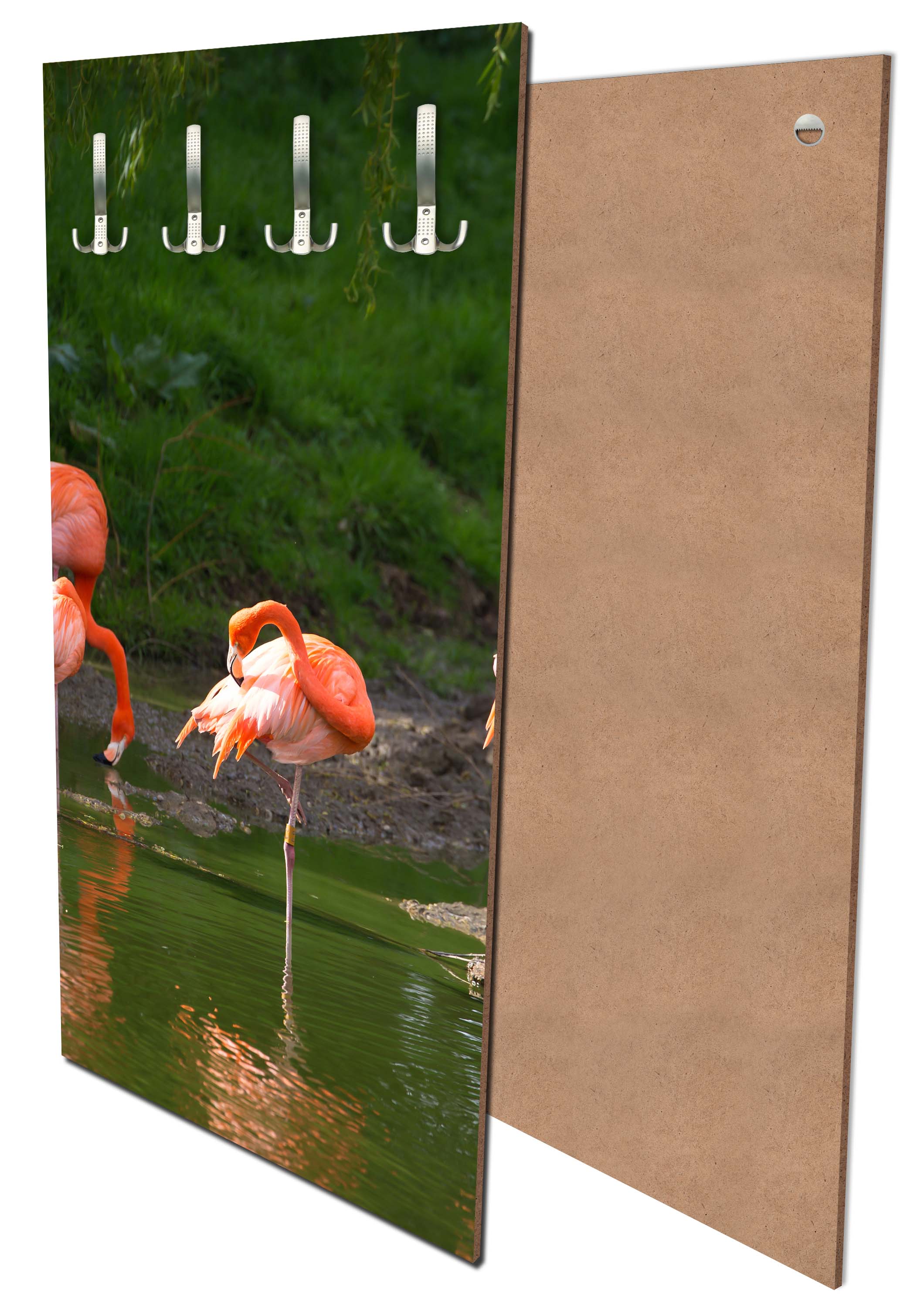 Garderobe Flamingos in einem Pool M1009 entdecken - Bild 1 Garderobe Flamingos in einem Pool M1009 entdecken - Bild 1