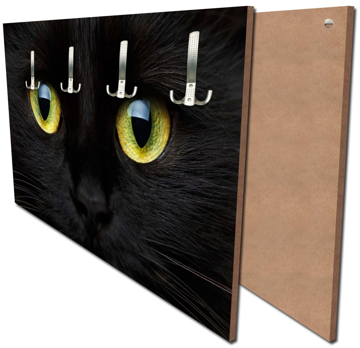 Garderobe Nahaufnahme der schwarzen Katze M1013