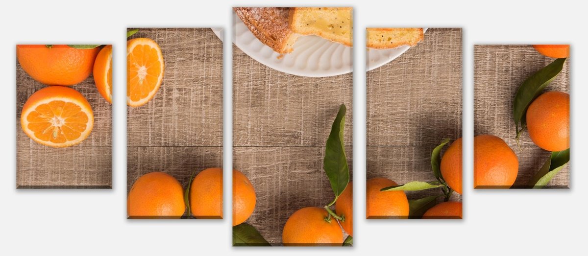 Leinwandbild Mehrteiler Frische Clementinen und Kuchen M1018 entdecken - Bild 1 Leinwandbild Mehrteiler Frische Clementinen und Kuchen M1018 entdecken - Bild 1