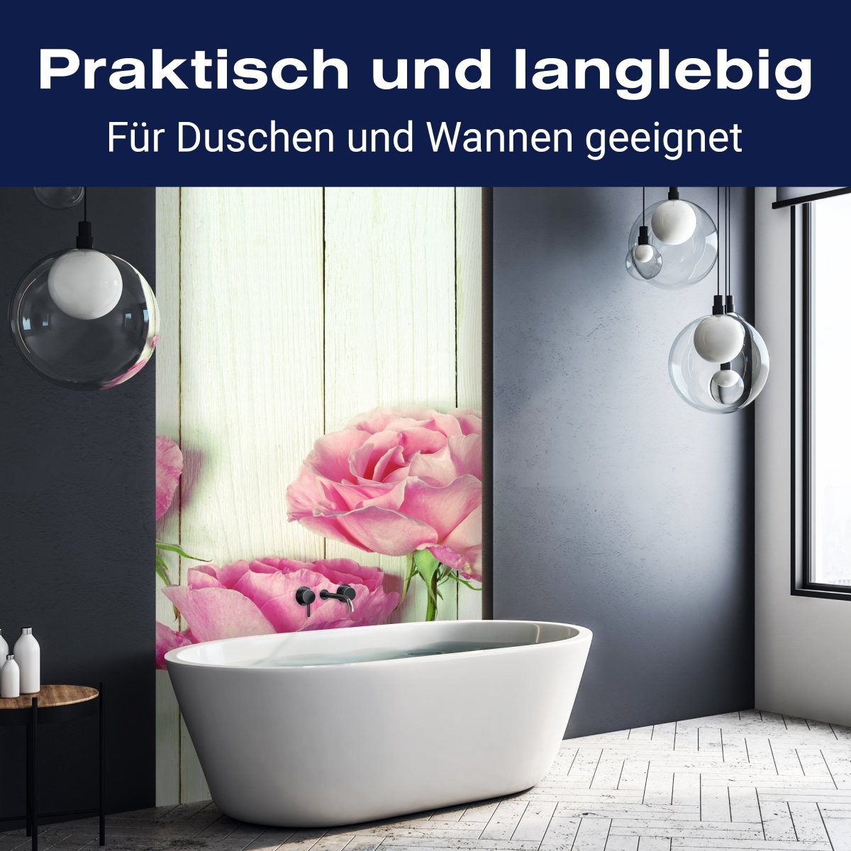 Duschwand Frische Gartenrosen M1021 entdecken - Bild 3 Duschwand Frische Gartenrosen M1021 entdecken - Bild 3