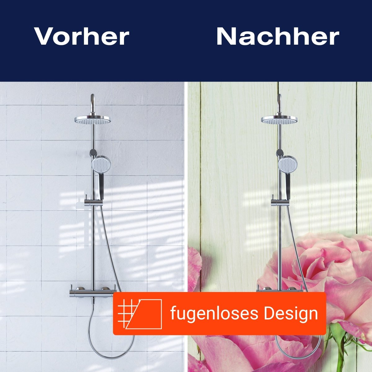 Duschwand Frische Gartenrosen M1021 entdecken - Bild 9 Duschwand Frische Gartenrosen M1021 entdecken - Bild 9