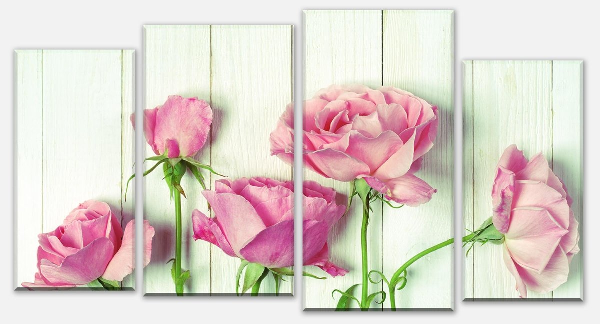 Leinwandbild Mehrteiler Frische Gartenrosen M1021 Leinwandbild Mehrteiler Frische Gartenrosen M1021