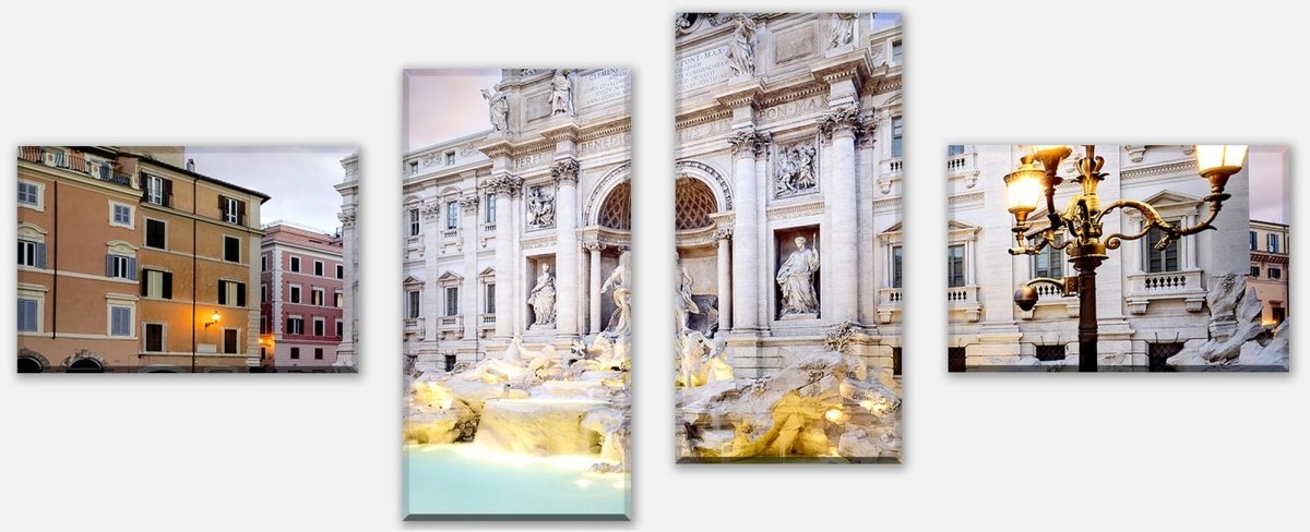 Leinwandbild Mehrteiler Trevi-Brunnen, Rom M1024 Leinwandbild Mehrteiler Trevi-Brunnen, Rom M1024