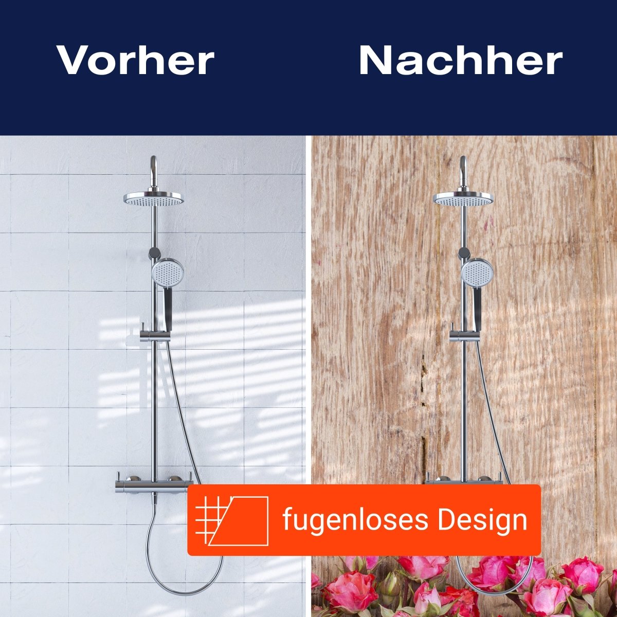 Duschwand Rote Rosen auf Holzbrett M1025 entdecken - Bild 9 Duschwand Rote Rosen auf Holzbrett M1025 entdecken - Bild 9