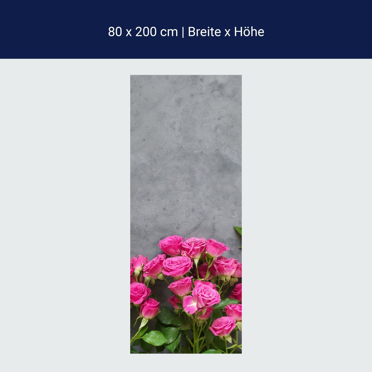 Duschwand Rosa Rosen, Stein M1033