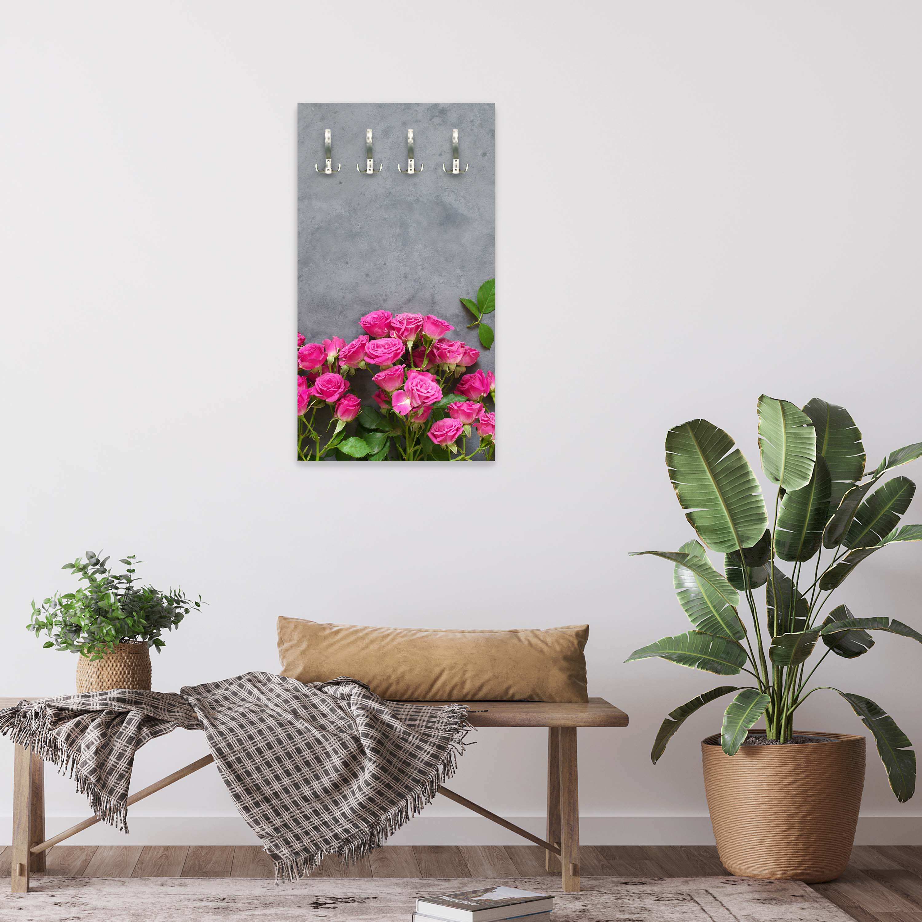 Garderobe Rosa Rosen auf dunkelgrauem Hintergrund M1033 entdecken - Bild 6 Garderobe Rosa Rosen auf dunkelgrauem Hintergrund M1033 entdecken - Bild 6