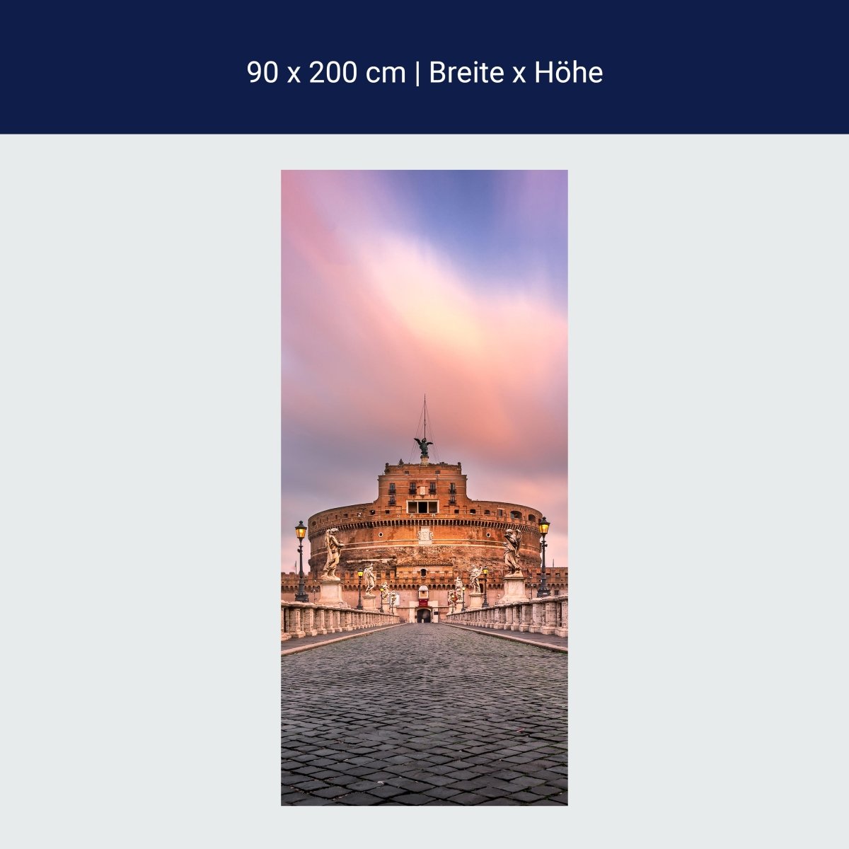 Duschwand Sant Angelo Brücke und Schloss, Rom M1035 Duschwand Sant Angelo Brücke und Schloss, Rom M1035