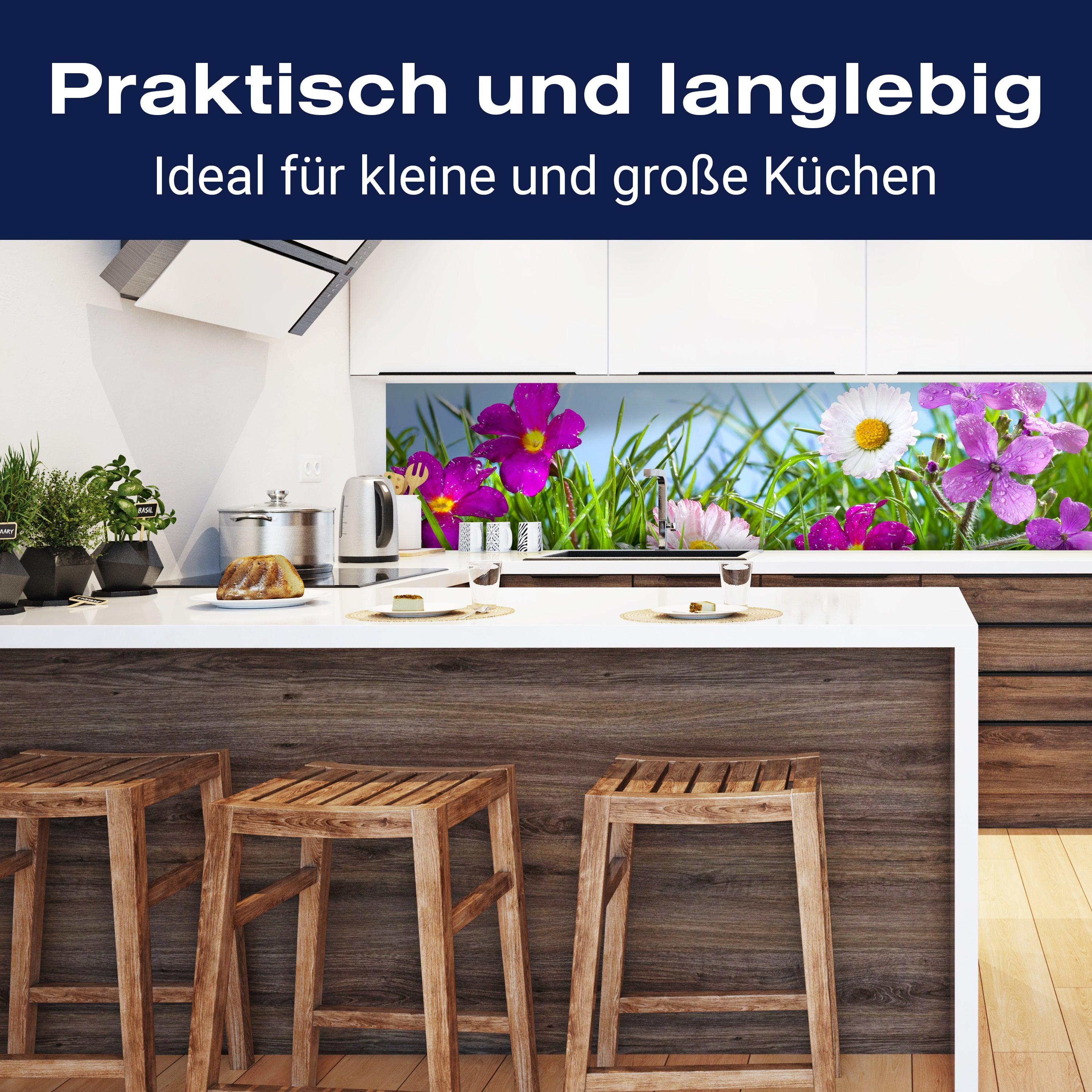 Küchenrückwand Blühende Wiese unter blauem Himmel M1044 entdecken - Bild 3 Küchenrückwand Blühende Wiese unter blauem Himmel M1044 entdecken - Bild 3