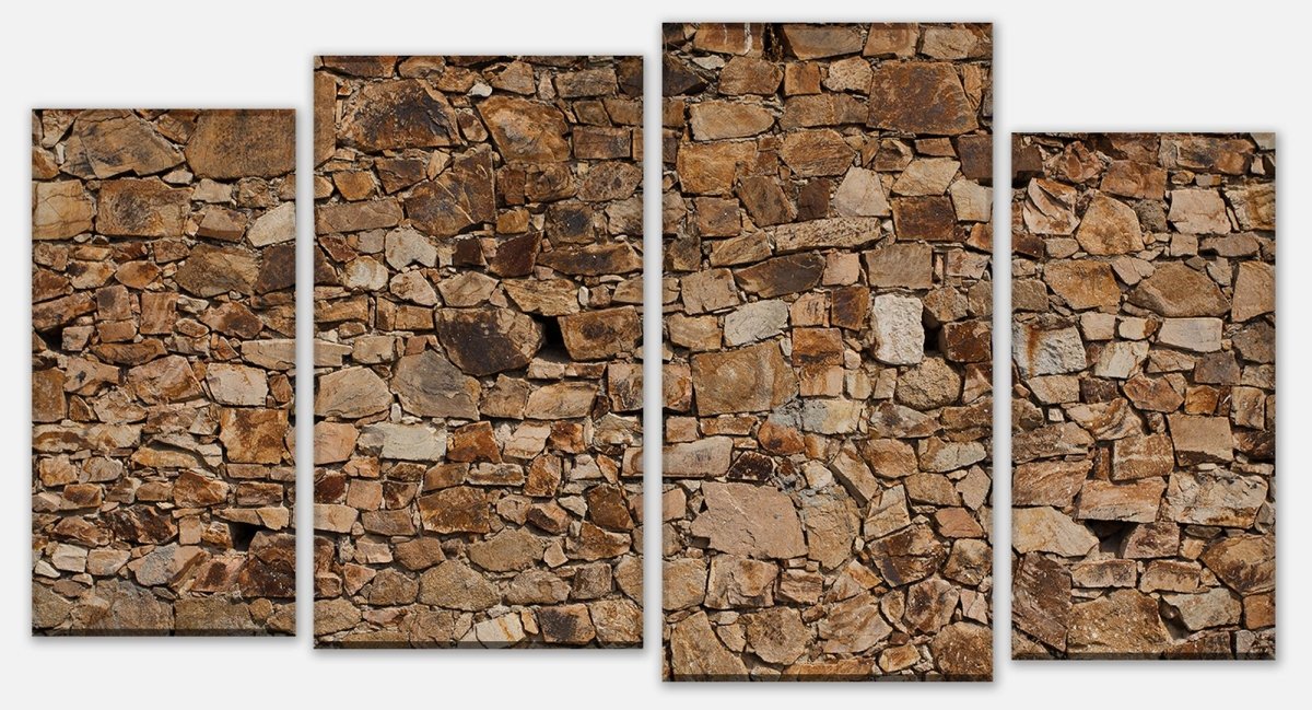 Leinwandbild Mehrteiler Robuste alte Mauer M1052 Leinwandbild Mehrteiler Robuste alte Mauer M1052