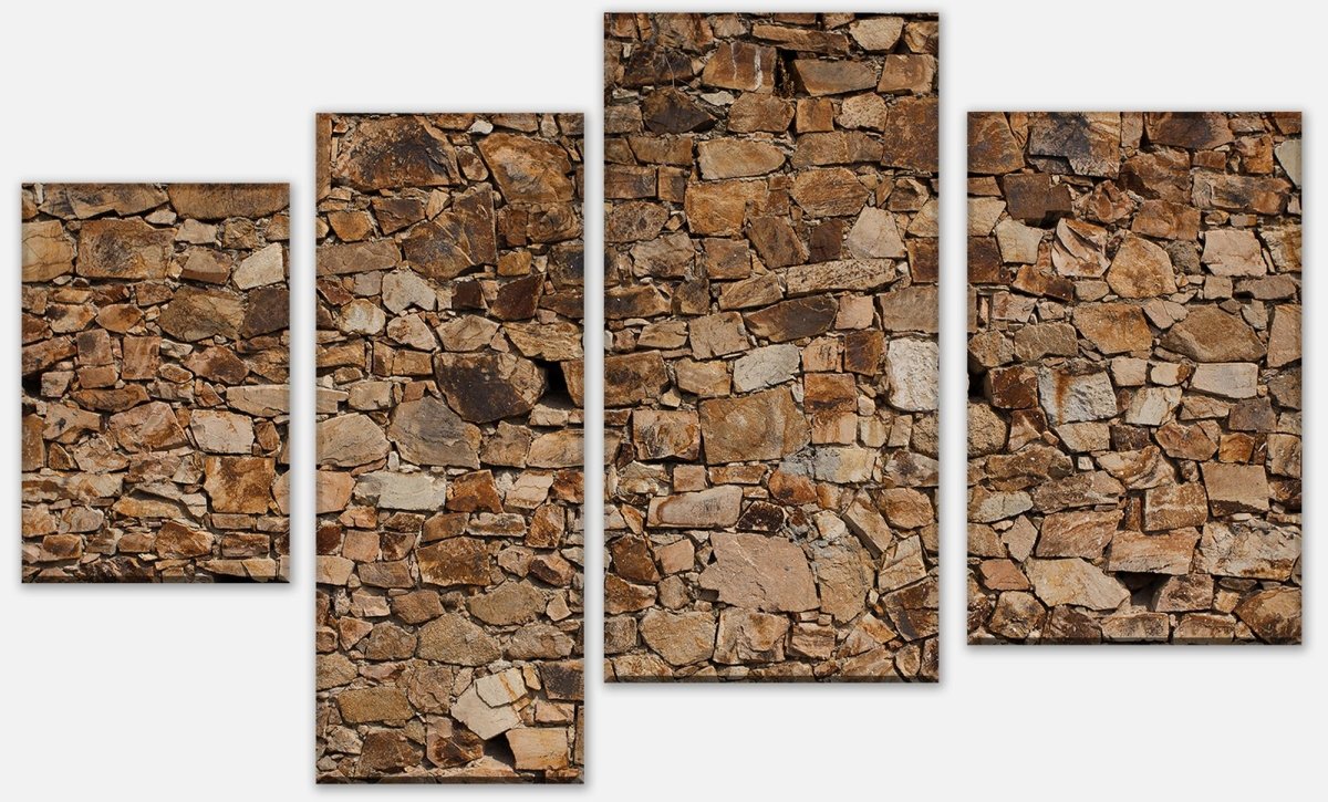 Leinwandbild Mehrteiler Robuste alte Mauer M1052 Leinwandbild Mehrteiler Robuste alte Mauer M1052
