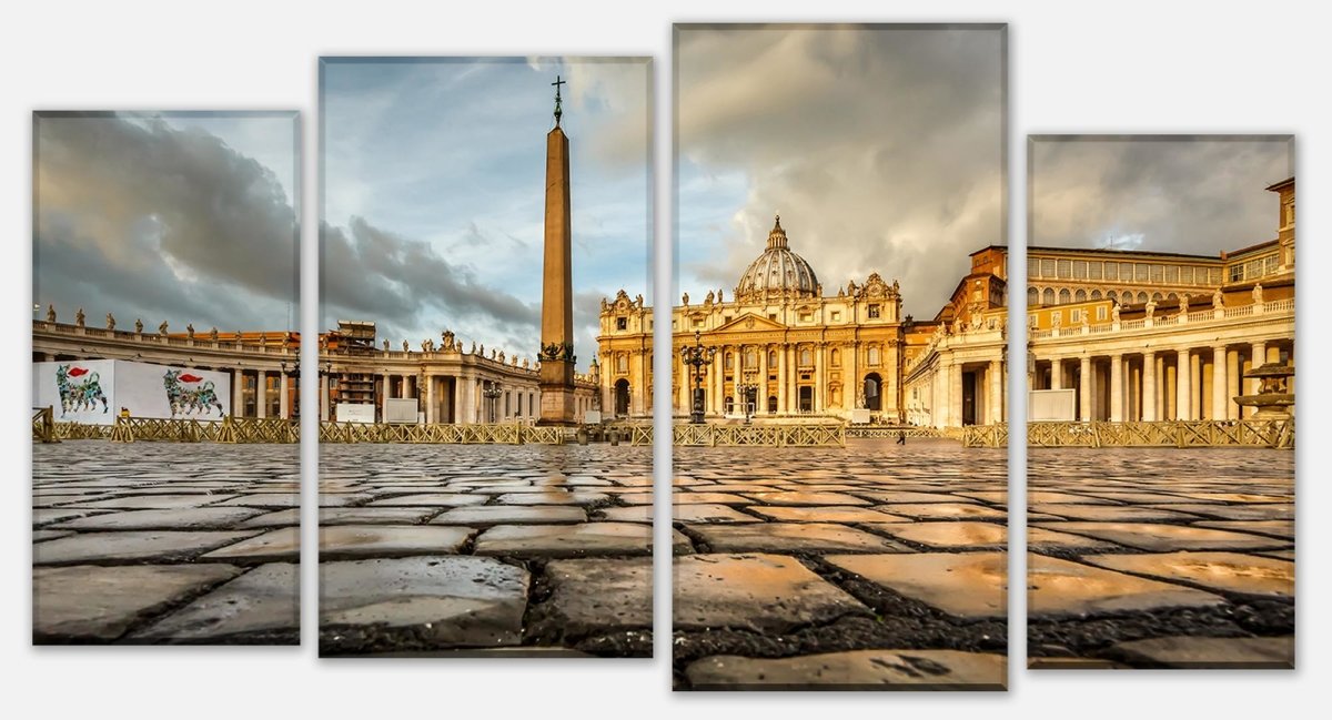 Leinwandbild Mehrteiler Petersplatz, Vatikanstadt M1057