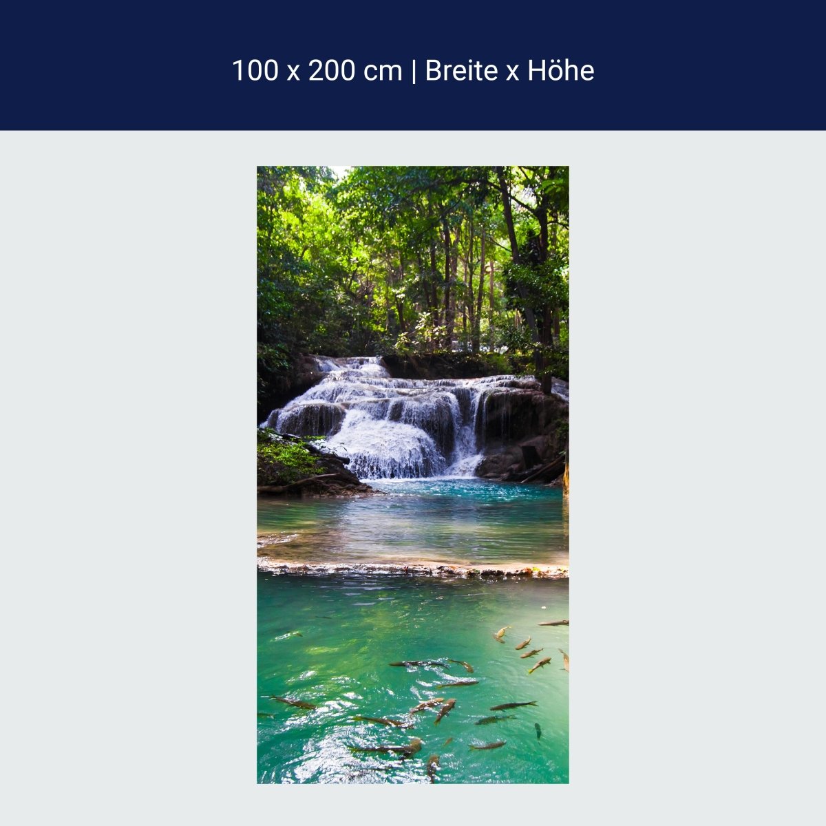 Duschwand Erawan Wasserfall, Thailand M1059 Duschwand Erawan Wasserfall, Thailand M1059