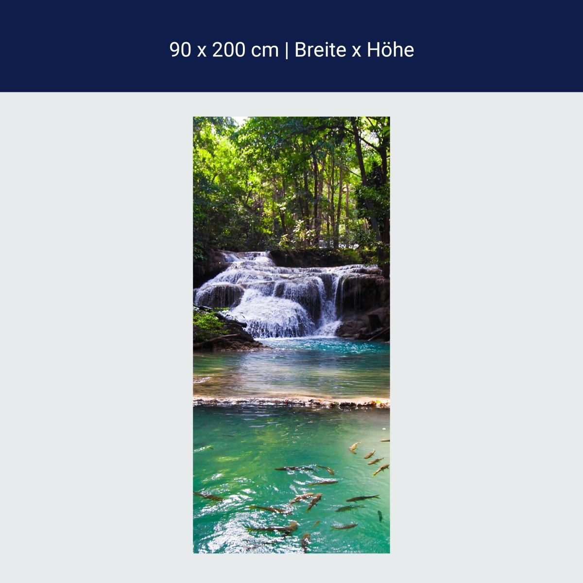 Duschwand Erawan Wasserfall, Thailand M1059 Duschwand Erawan Wasserfall, Thailand M1059