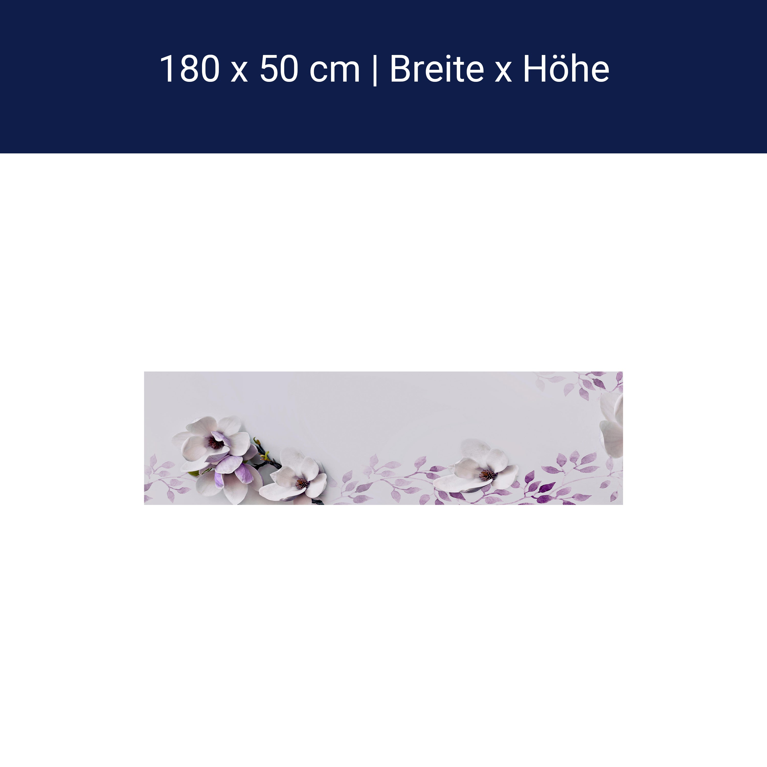 Küchenrückwand Blumen Violett Glas M1069