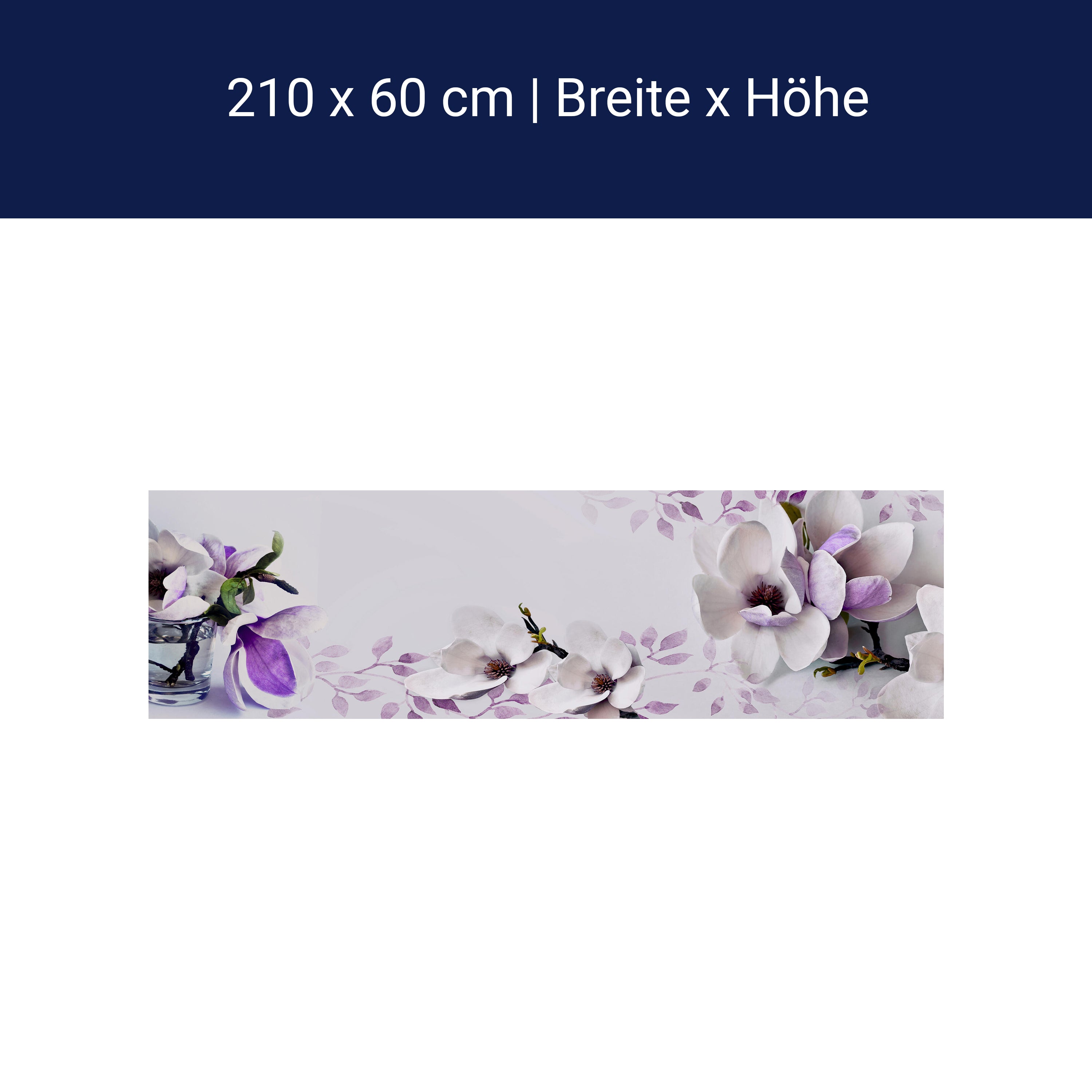 Küchenrückwand Blumen Violett Glas M1069