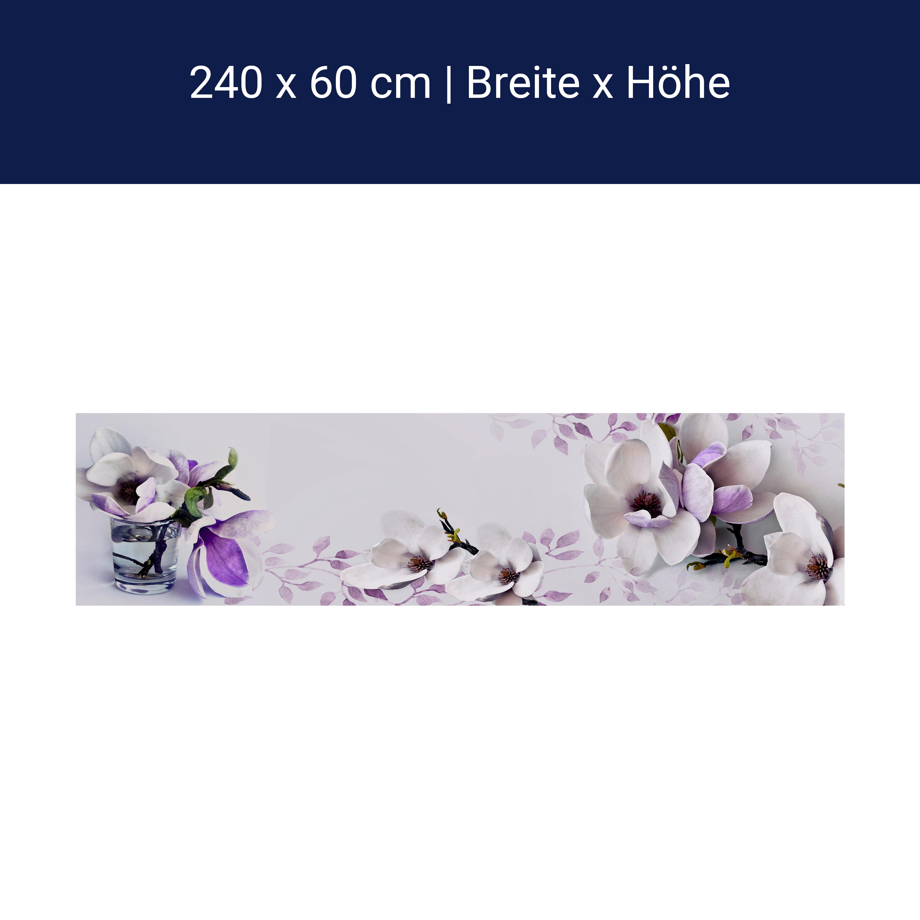 Küchenrückwand Blumen Violett Glas M1069