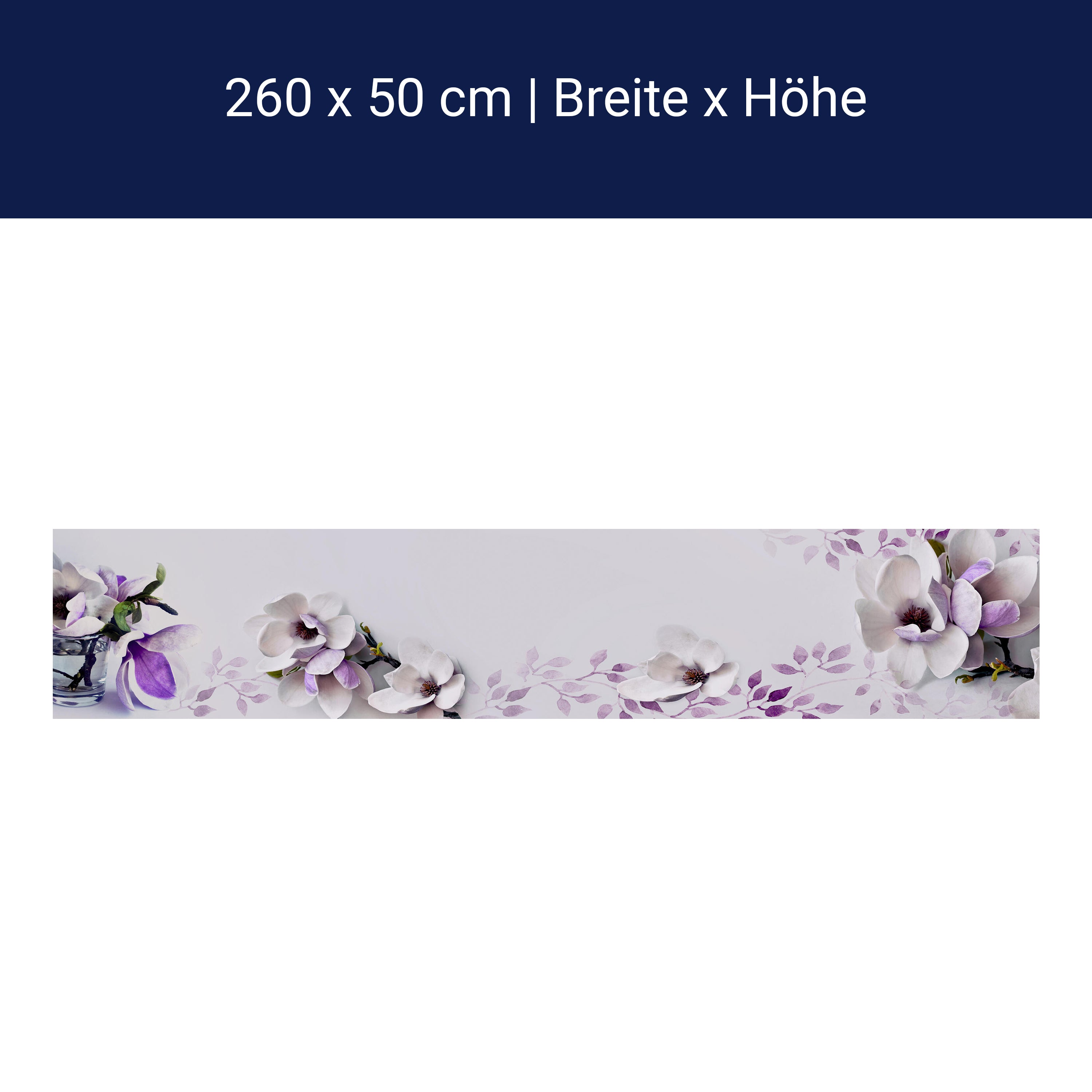 Küchenrückwand Blumen Violett Glas M1069 Küchenrückwand Blumen Violett Glas M1069