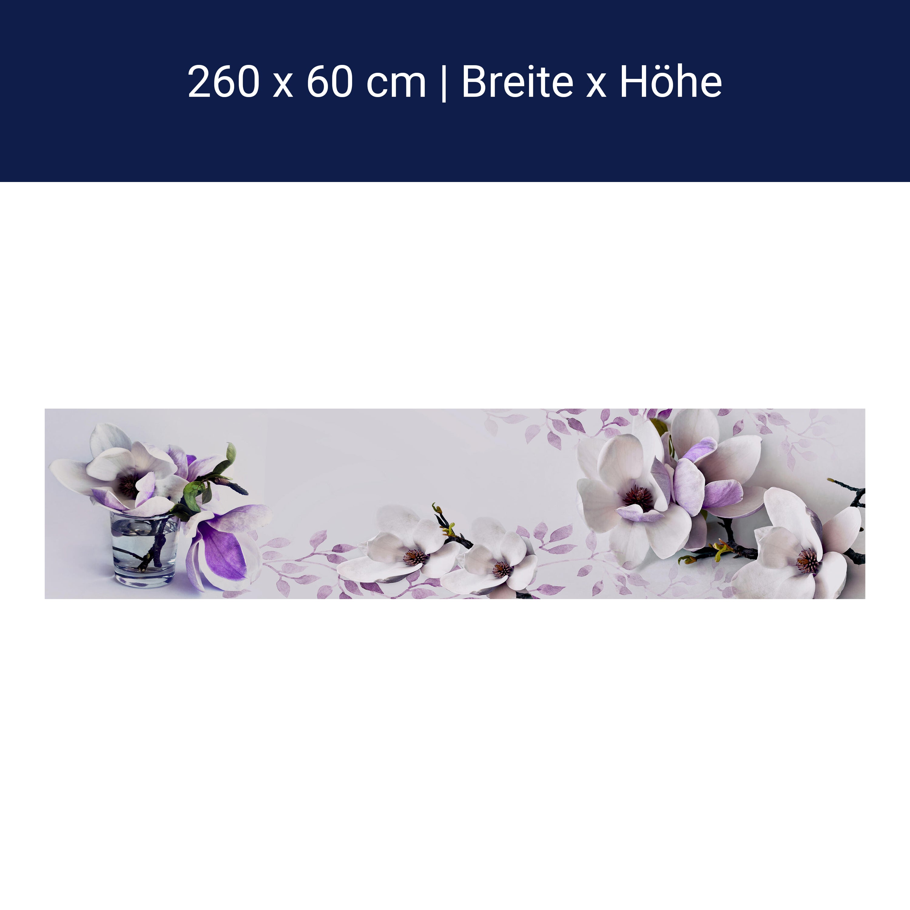 Küchenrückwand Blumen Violett Glas M1069
